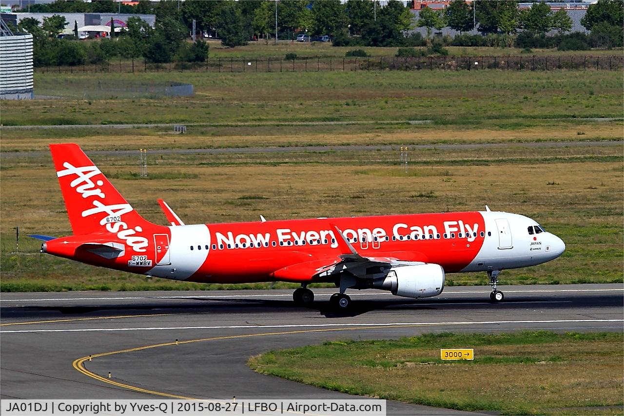 JA01DJ, 2015 Airbus A320-216 C/N 6702, Airbus A320-216 with provisional registration, Landing rwy 14R, Toulouse-Blagnac Airport (LFBO-TLS)