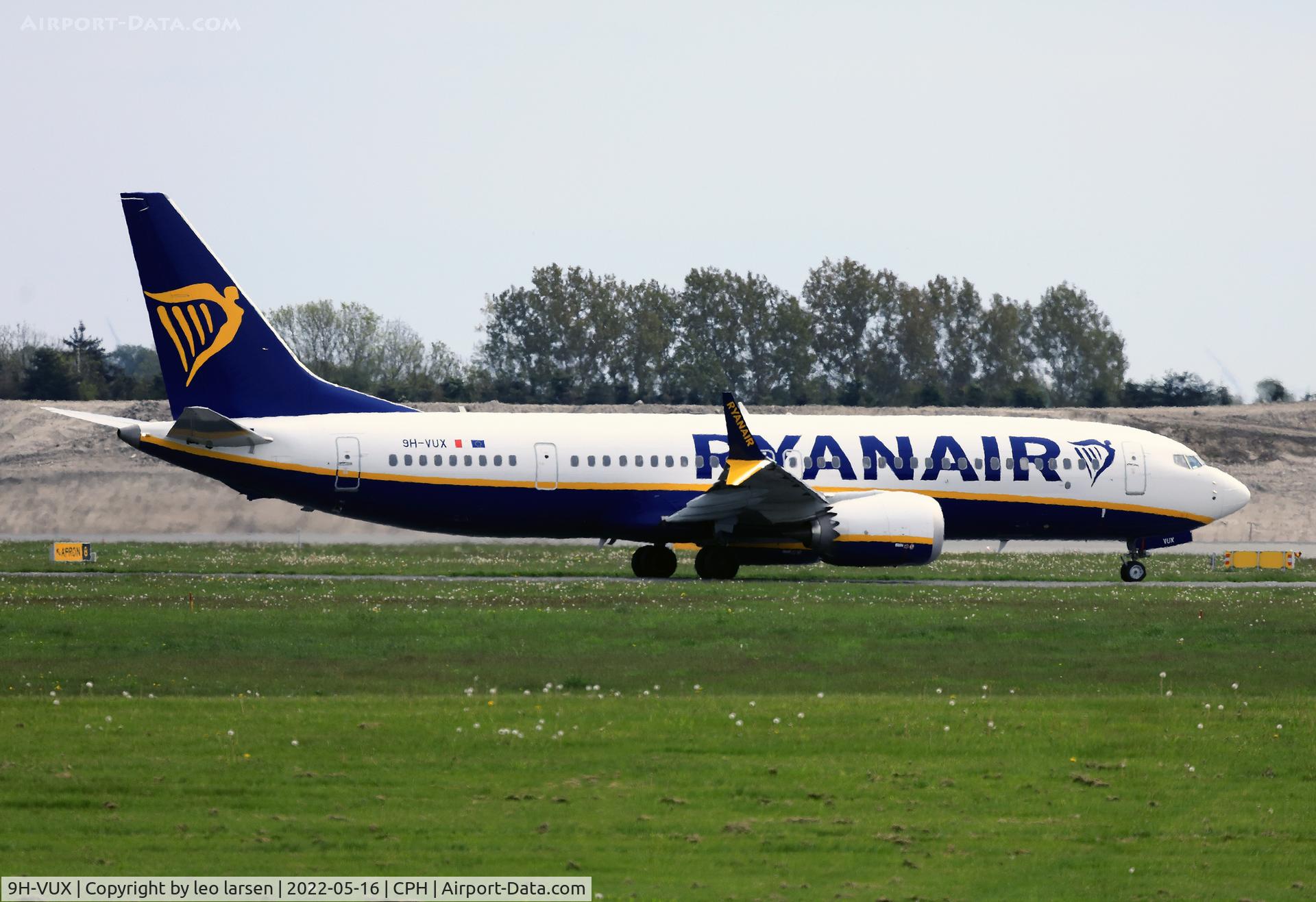 9H-VUX, 2022 Boeing 737-8-200 MAX C/N 62337, Copenhagen 16.5.2022