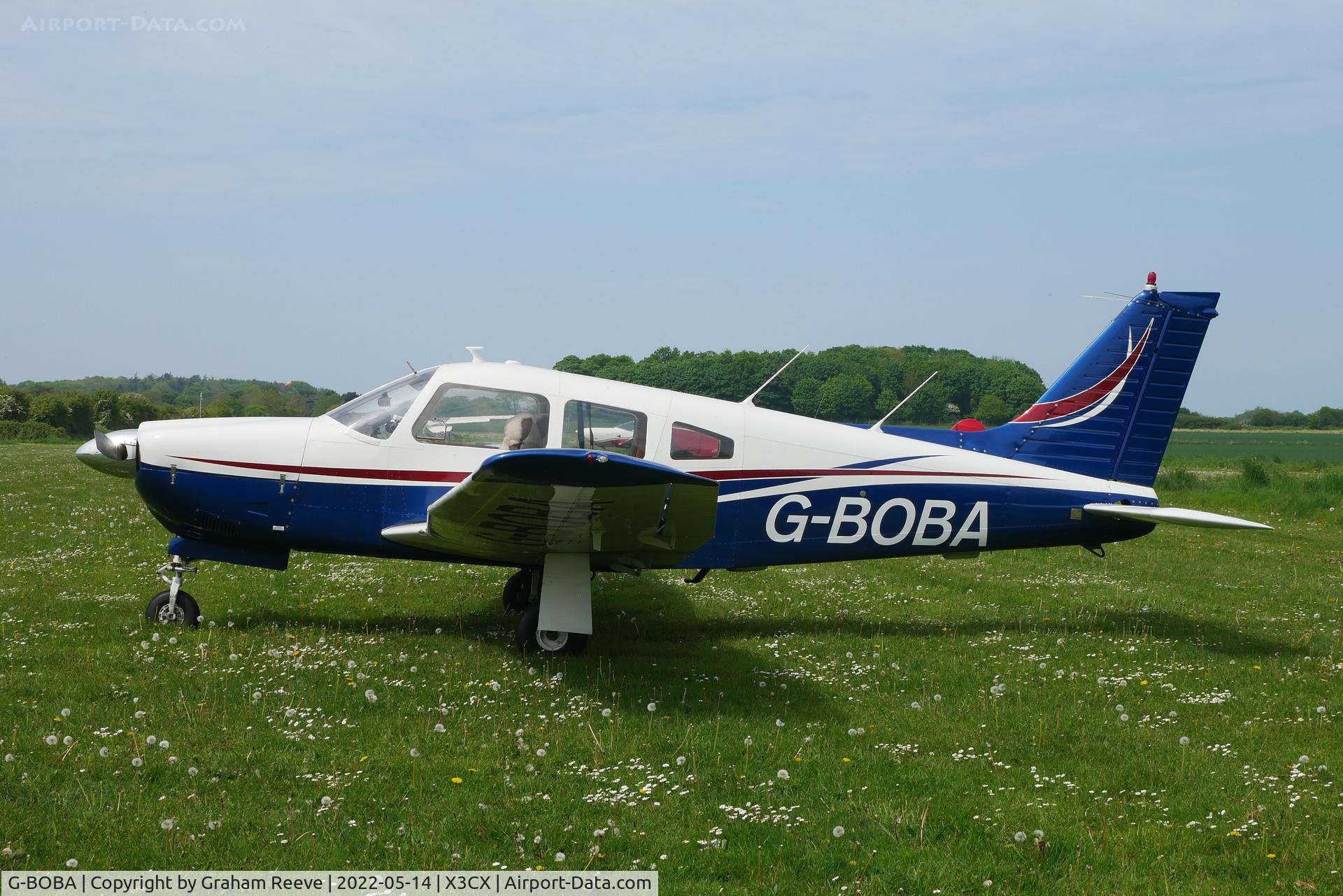 G-BOBA, 1978 Piper PA-28R-201 Cherokee Arrow III C/N 28R-7837232, Parked at Northrepps.