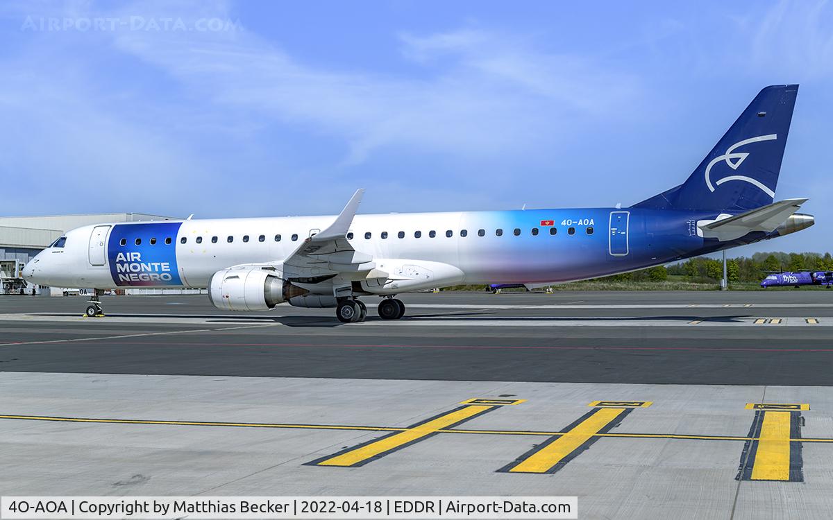 4O-AOA, 2008 Embraer 195LR (ERJ-190-200LR) C/N 19000180, 4O-AOA