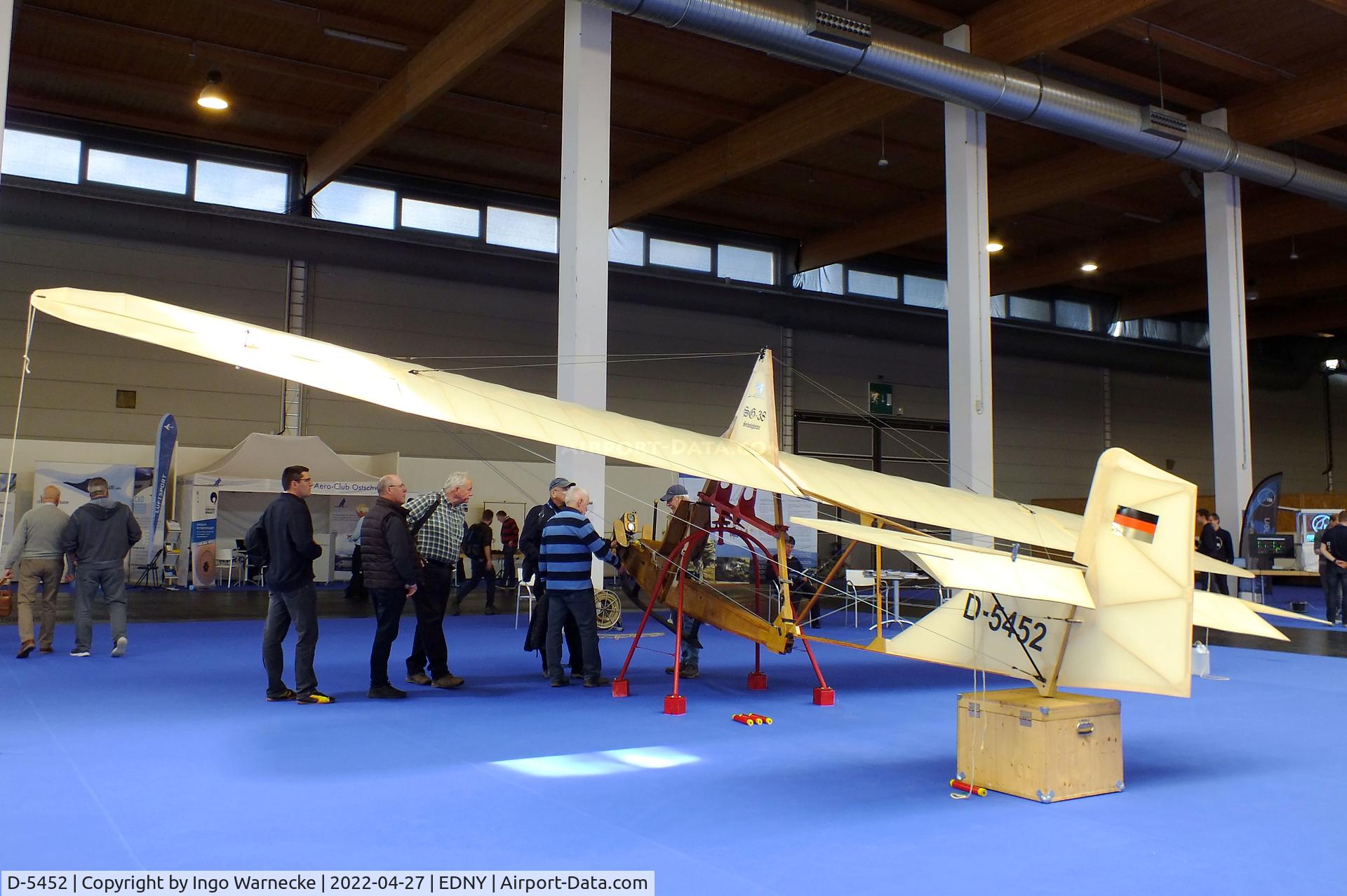D-5452, 1954 Schulgleiter 38 SG 38 C/N 2, Schulgleiter SG 38 at the AERO 2022, Friedrichshafen