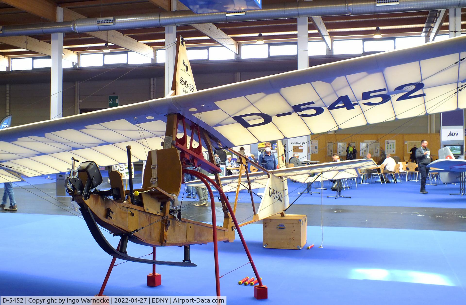 D-5452, 1954 Schulgleiter 38 SG 38 C/N 2, Schulgleiter SG 38 at the AERO 2022, Friedrichshafen
