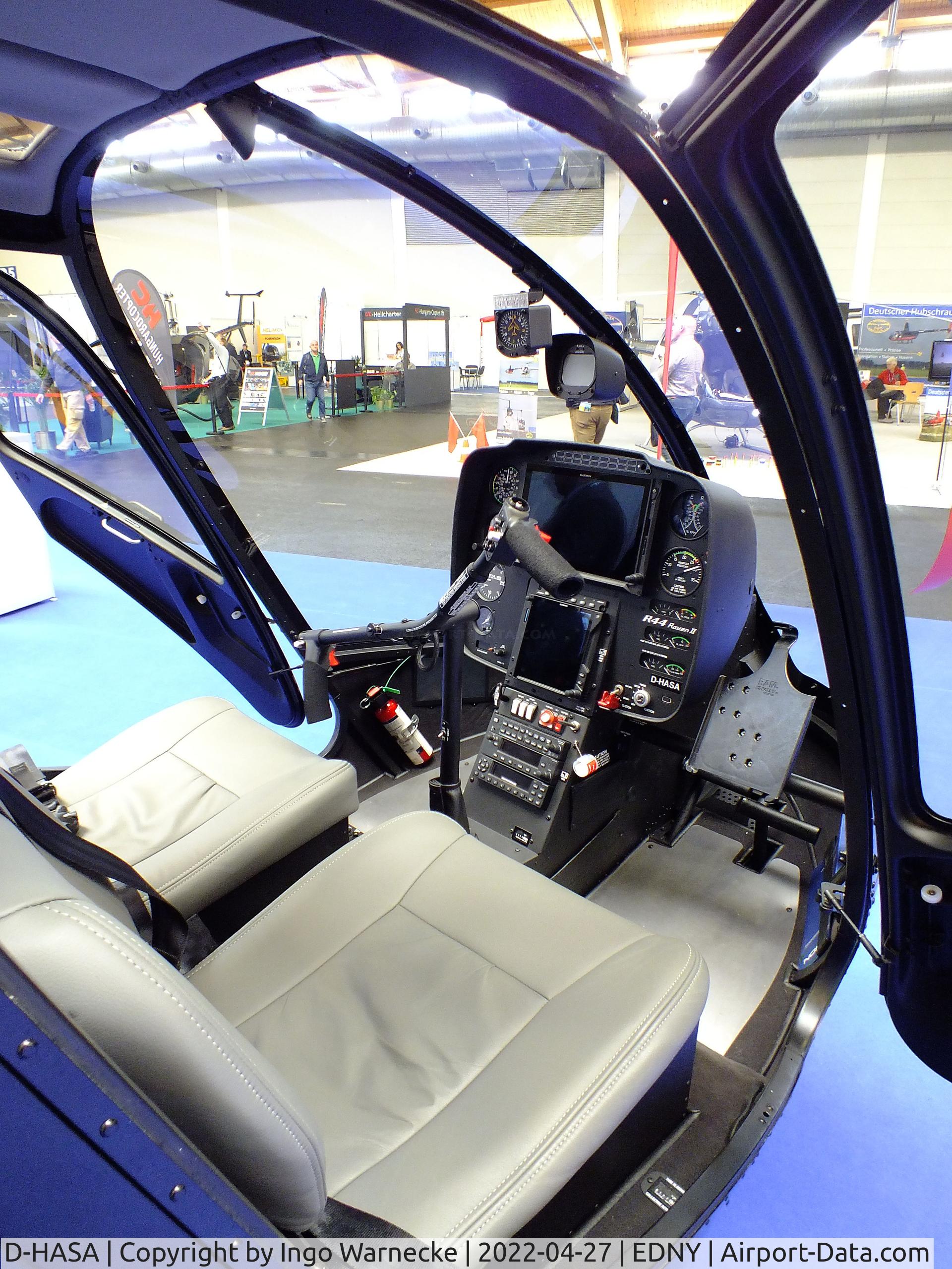 D-HASA, Robinson R44 Raven II C/N 14450, Robinson R44 Raven II of Heli NRW at the AERO 2022, Friedrichshafen #c