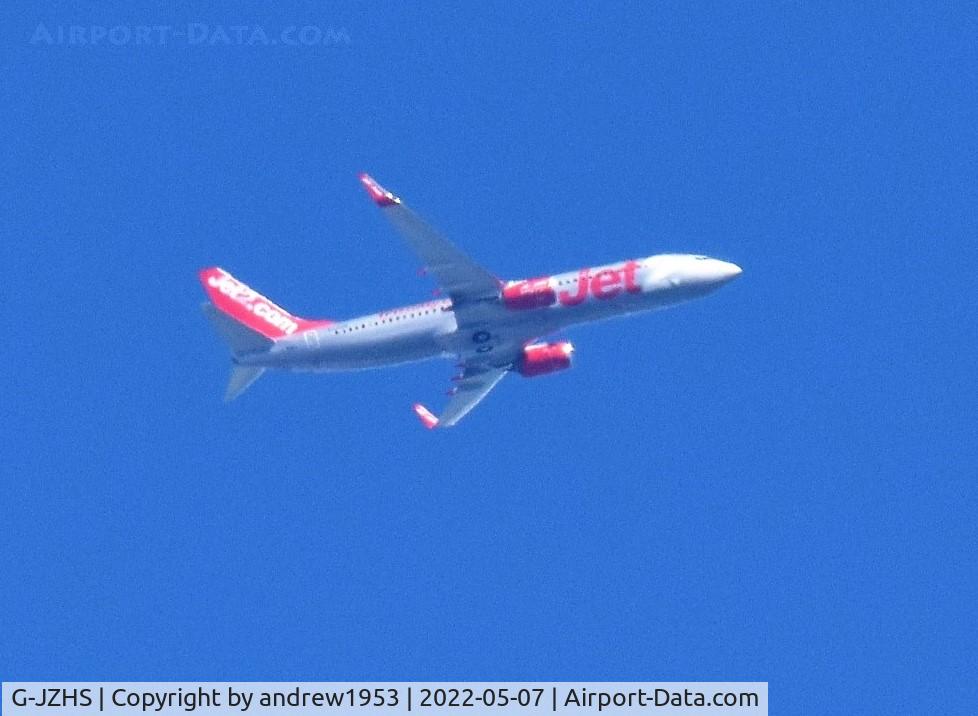 G-JZHS, 2016 Boeing 737-800 C/N 63149, G-jzhs over the Bristol Channel.