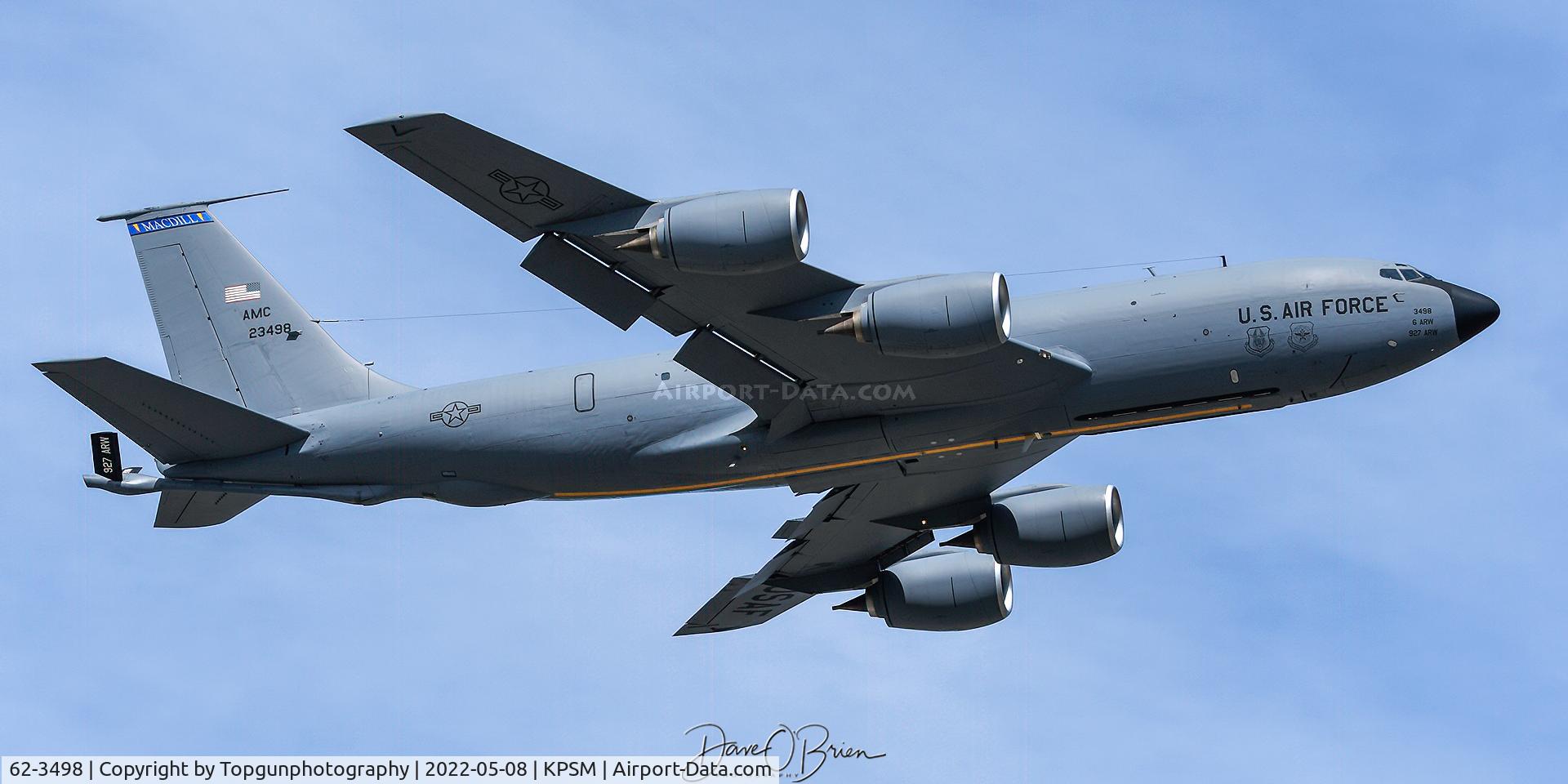 62-3498, 1963 Boeing KC-135R Stratotanker C/N 18481, WINK16 departs for CAP duty