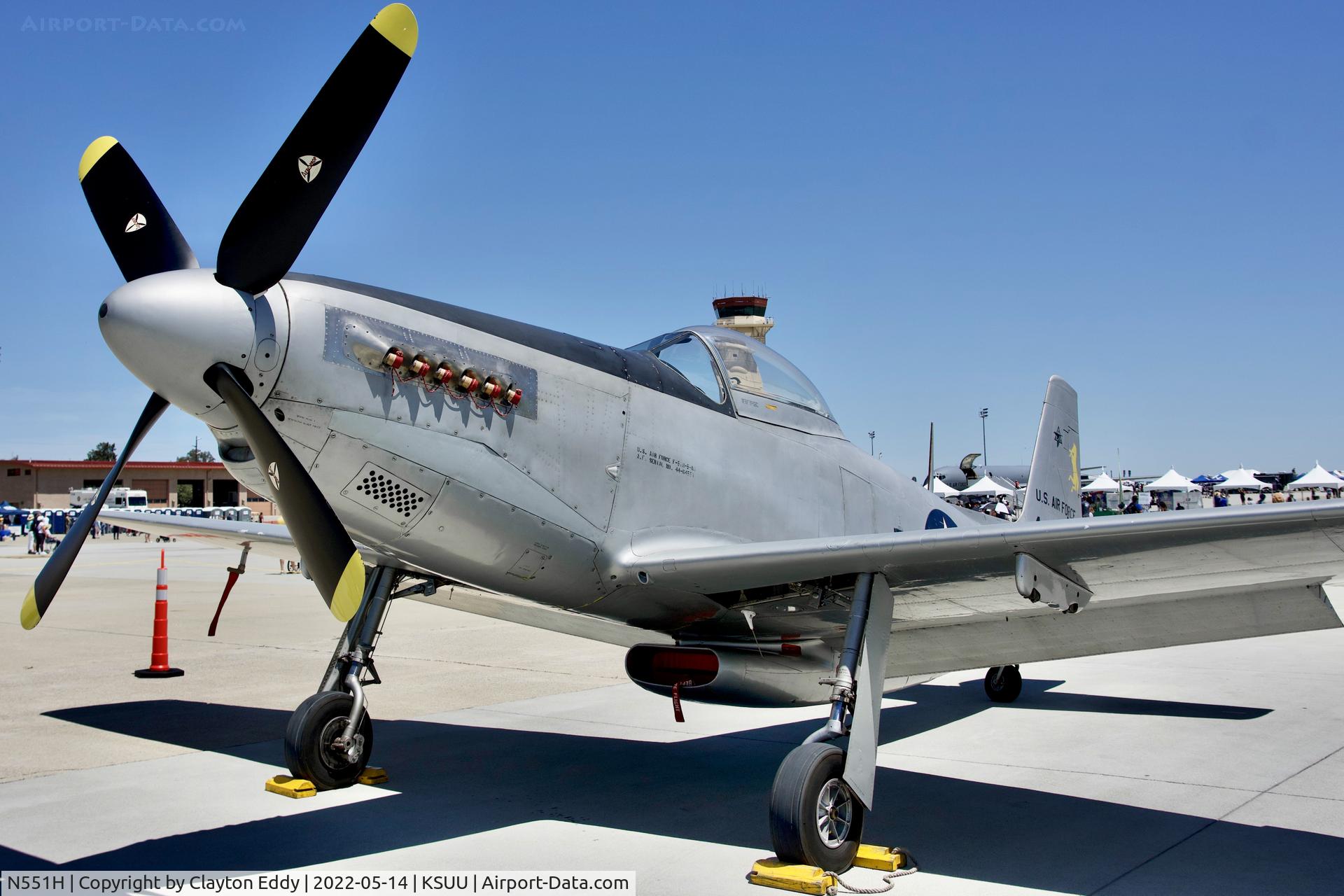 N551H, 1944 North American F-51-H-5-NA C/N 44-64314, Travis AFB airshow 2022.