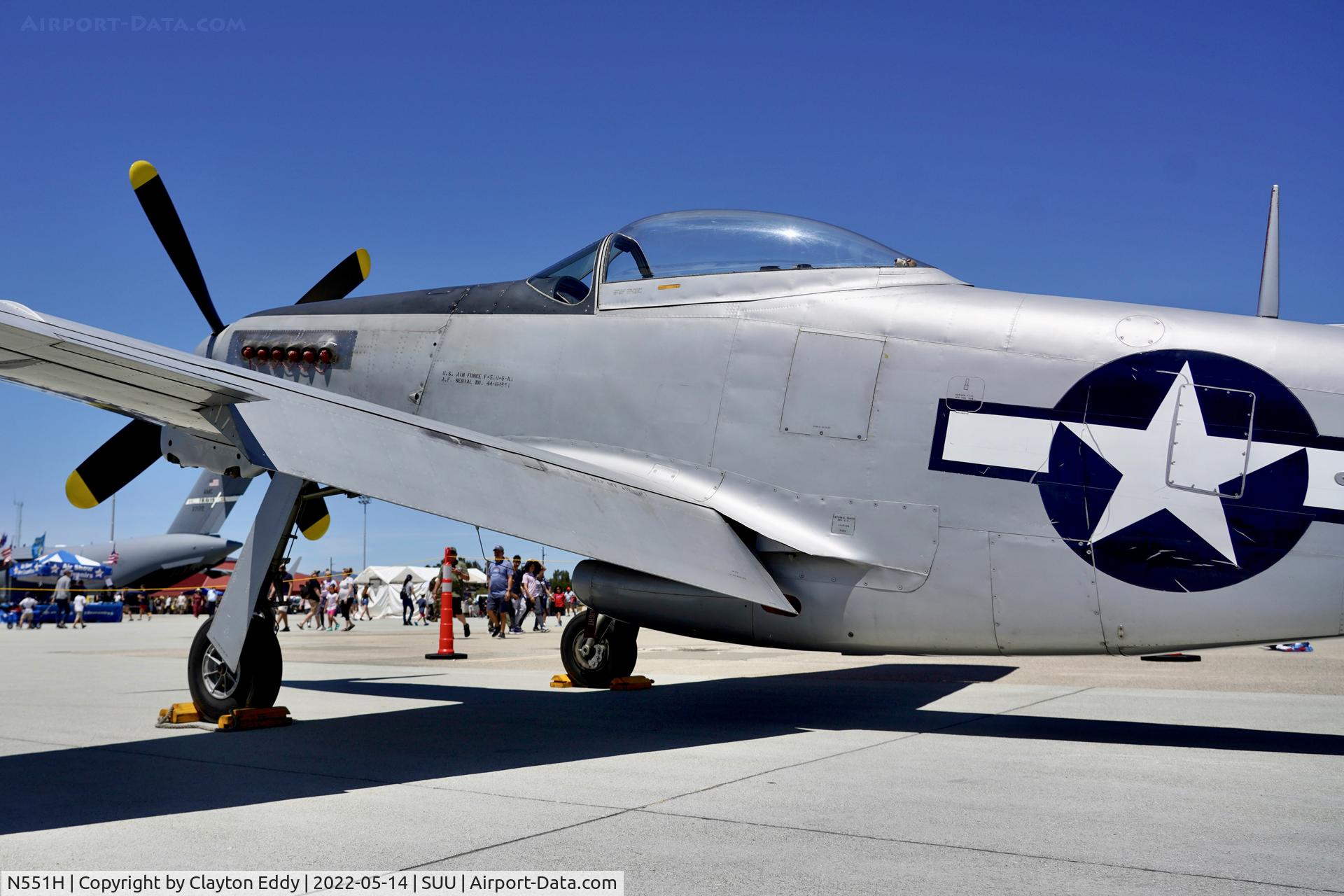 N551H, 1944 North American F-51-H-5-NA C/N 44-64314, Travis AFB airshow 2022.