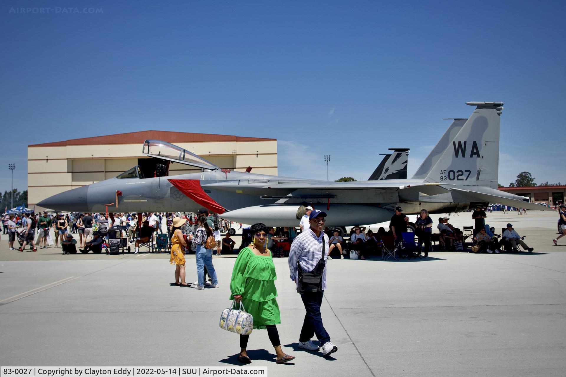 83-0027, 1983 McDonnell Douglas F-15C Eagle C/N 0875/C287, Travis AFB airshow 2022.
