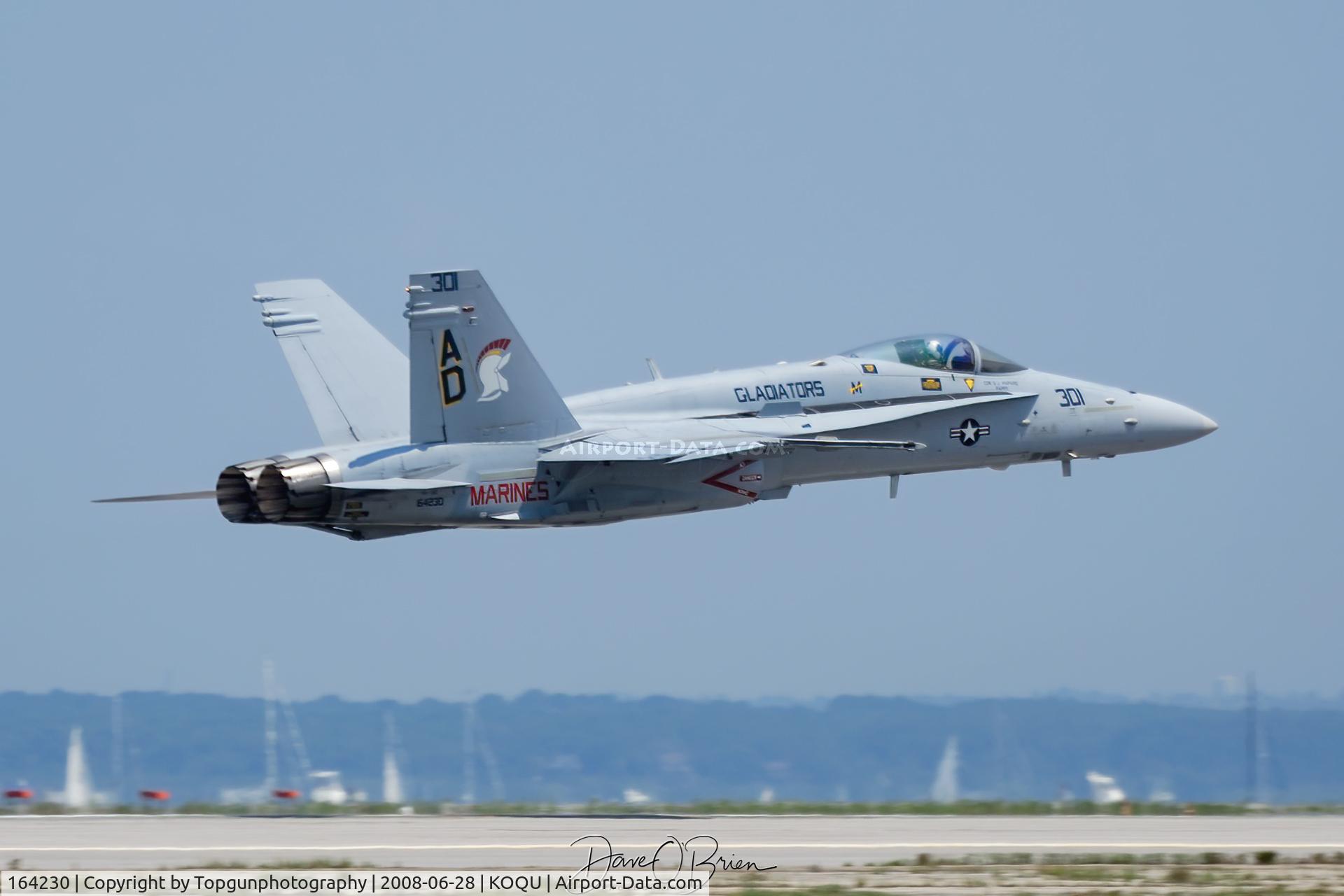 164230, 1991 McDonnell Douglas F/A-18C Hornet C/N 0993/C217, CATFISH lifts off for his Demo