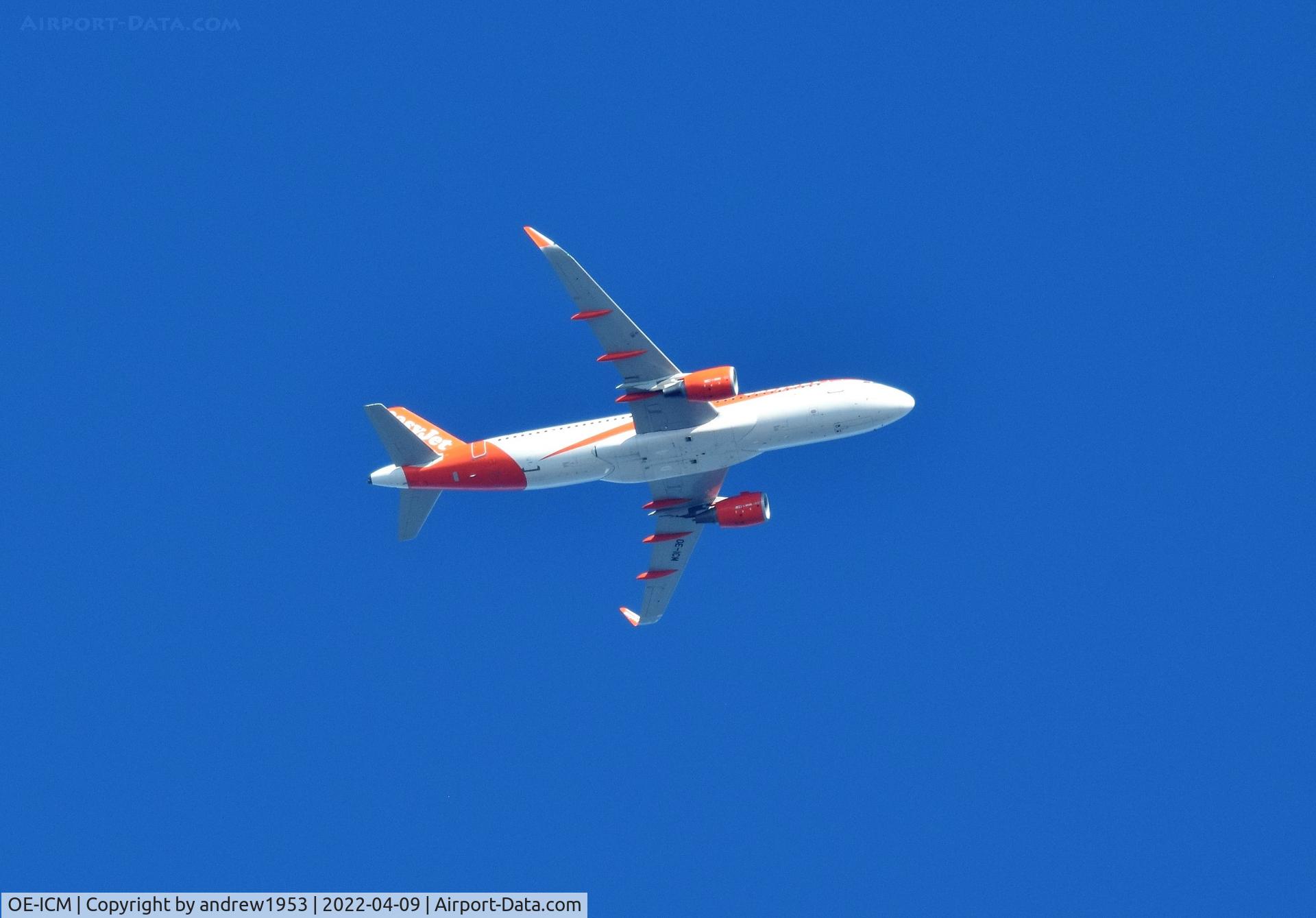 OE-ICM, 2015 Airbus A320-214 C/N 6416, OE-ICM over the Bristol Channel.