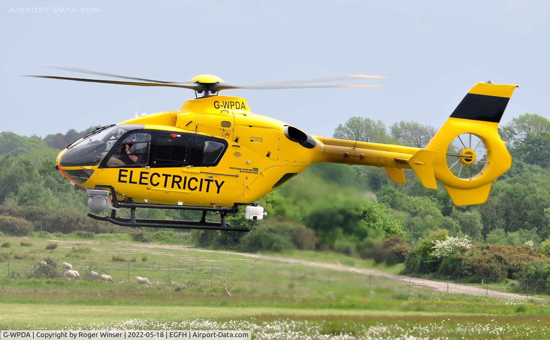 G-WPDA, 1999 Eurocopter EC-135P-1 C/N 0109, Visiting WPD helicopter departing after taking on fuel. Thanks for the wave.