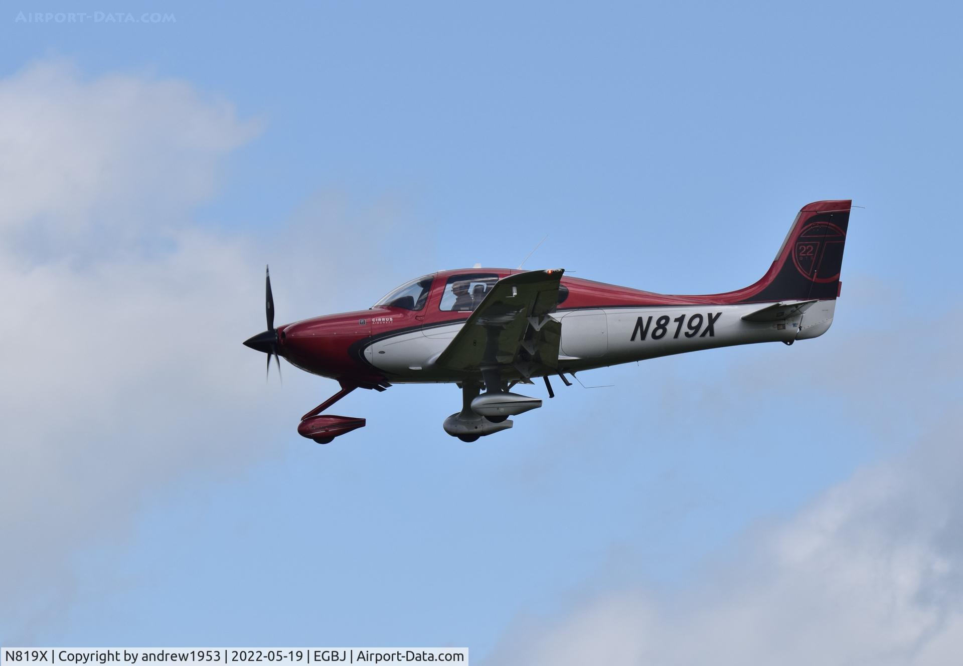 N819X, 2012 Cirrus SR22T G2 Turbo C/N 0433, N819X at Gloucestershire Airport.