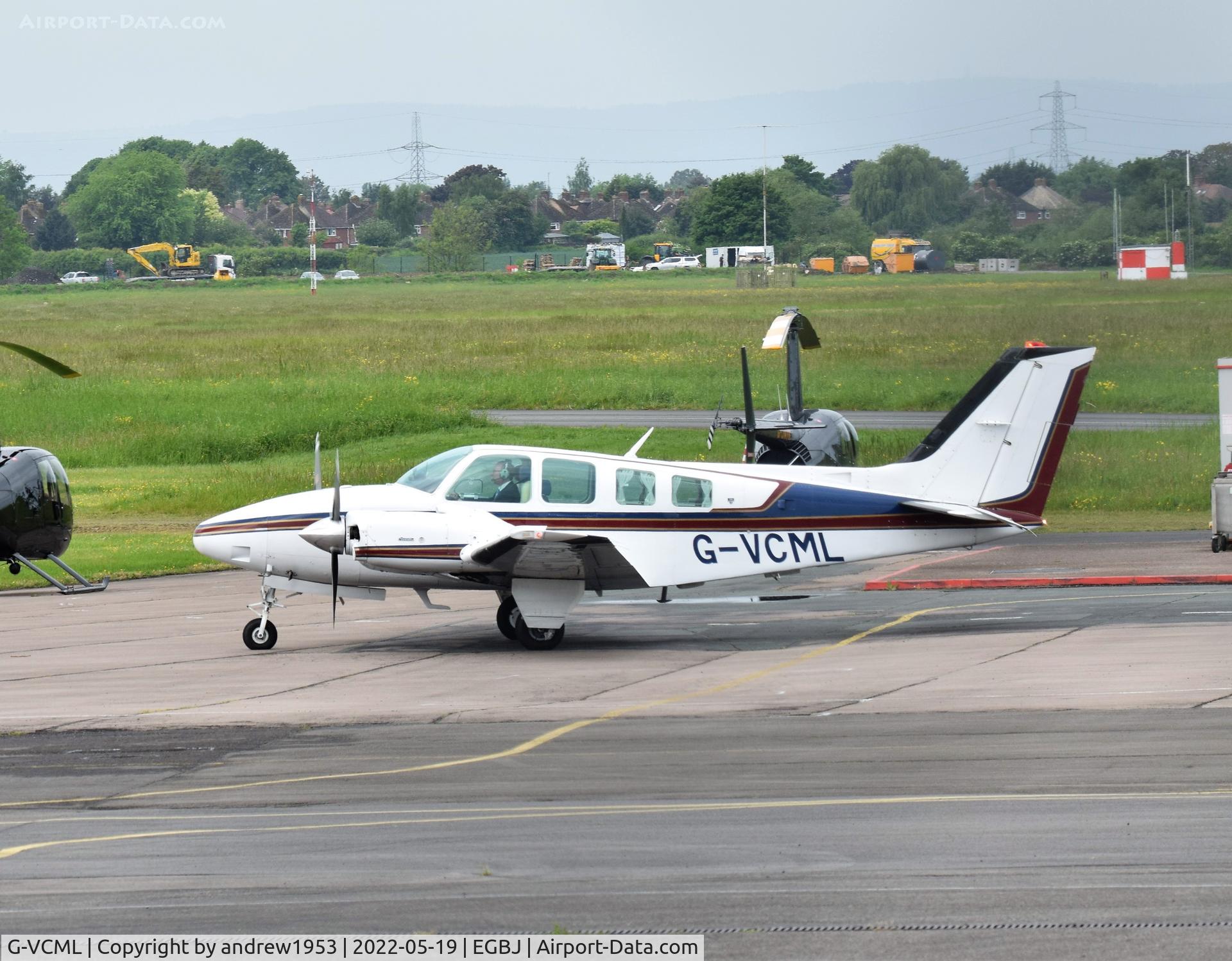 G-VCML, 1982 Beech 58 Baron C/N TH-1346, G-VCML at Gloucestershire Airport.