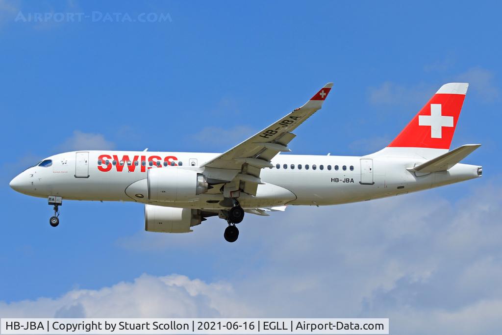 HB-JBA, 2016 Bombardier CSeries CS100 (BD-500-1A10) C/N 50010, Swiss