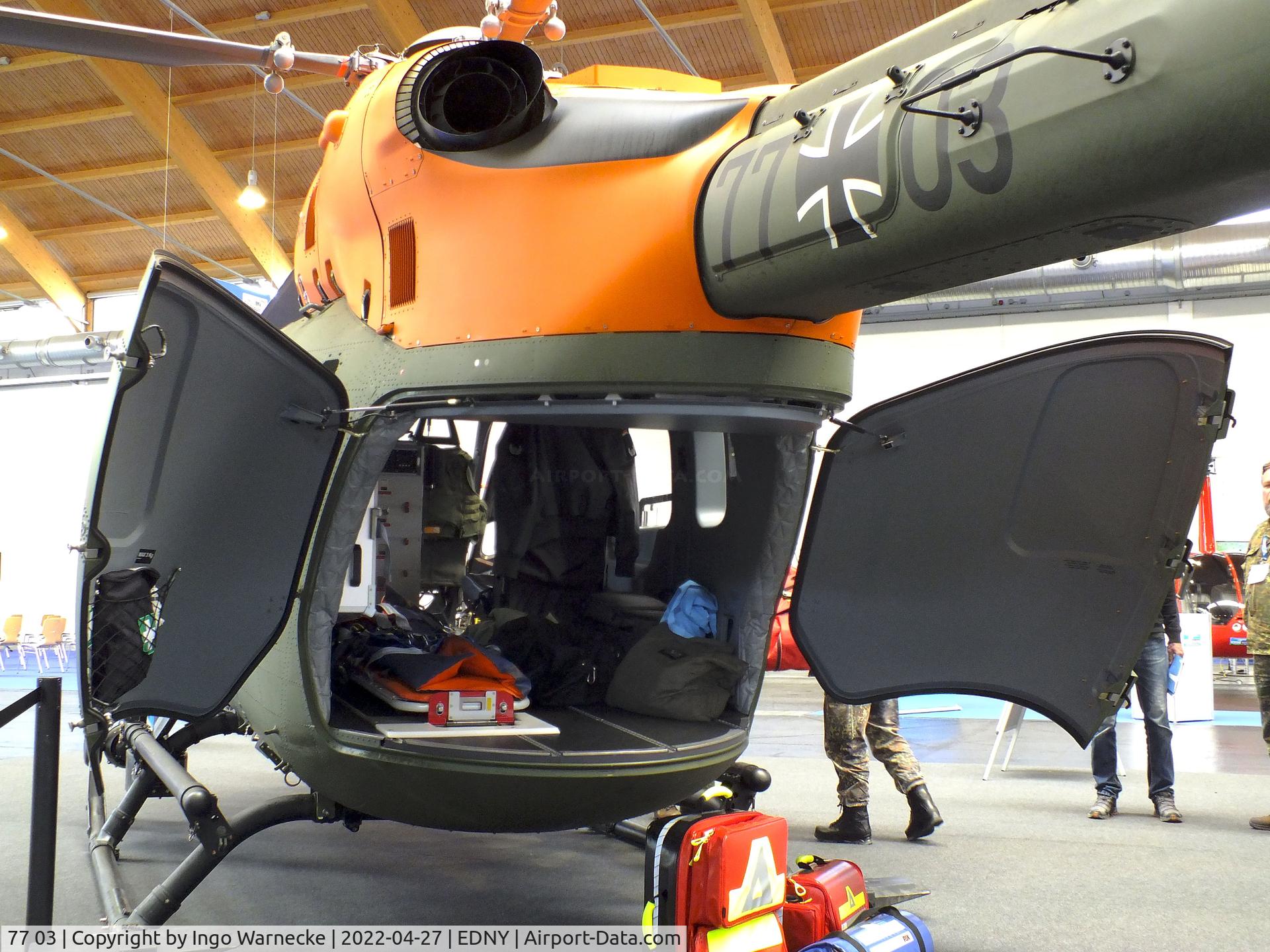 77 03, 2022 Airbus Helicopters H-145M C/N 20308, Airbus Helicopters H145M of Heeresflieger (German army aviation) at the AERO 2022, Friedrichshafen