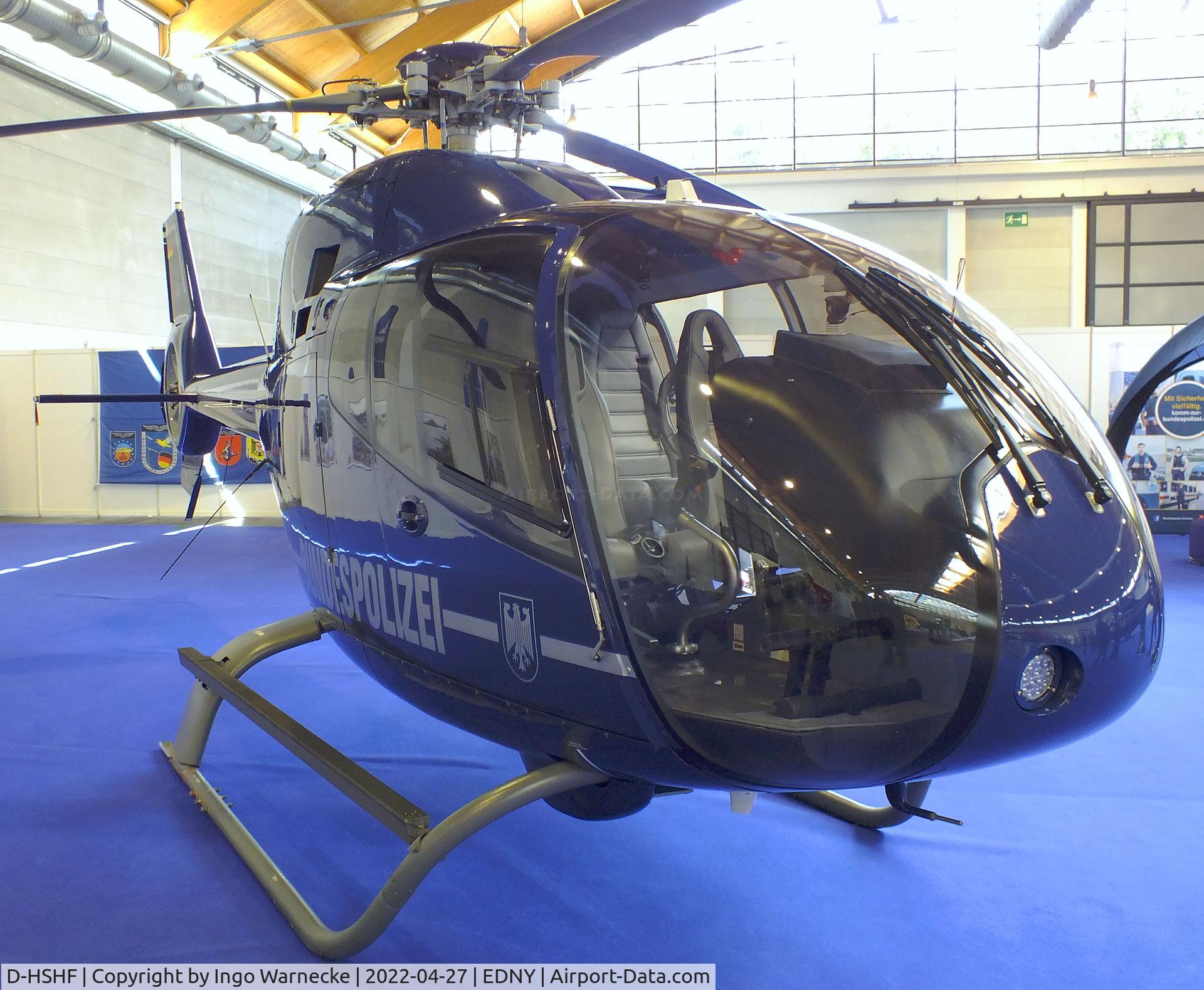 D-HSHF, 2008 Eurocopter EC-120B Colibri C/N 1556, Eurocopter EC120B Colibri of the Bundespolizei (german federal police) at the AERO 2022, Friedrichshafen