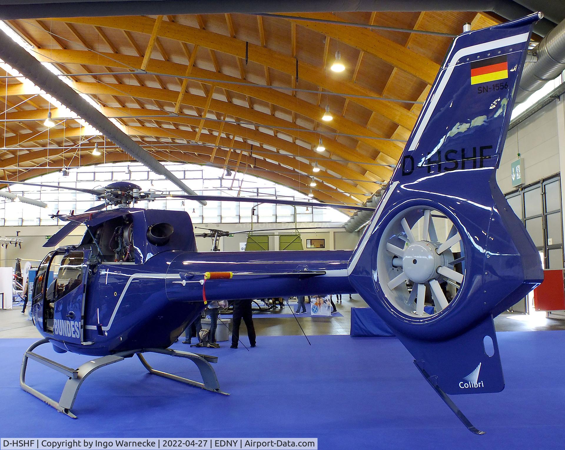 D-HSHF, 2008 Eurocopter EC-120B Colibri C/N 1556, Eurocopter EC120B Colibri of the Bundespolizei (german federal police) at the AERO 2022, Friedrichshafen