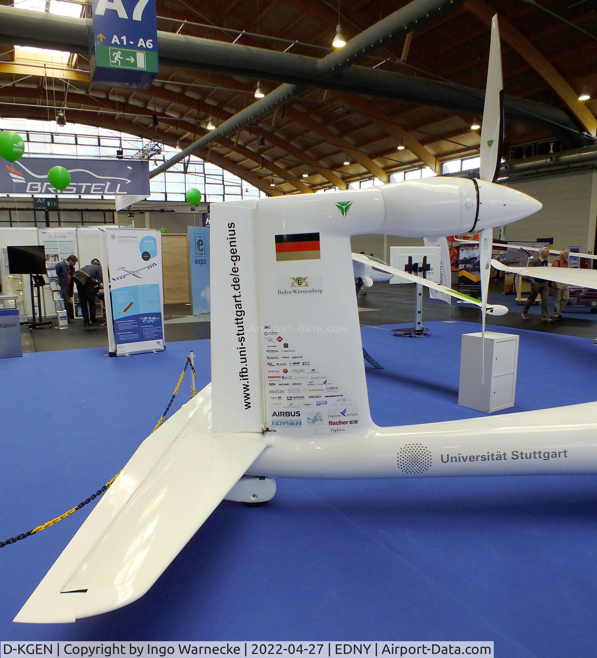 D-KGEN, 2011 Akaflieg Stuttgart e-Genius C/N 01, Akaflieg Stuttgart e-Genius hybrid powered by Mercedes-Benz OM660 diesel and an electric Motor, at the AERO 2022, Friedrichshafen
