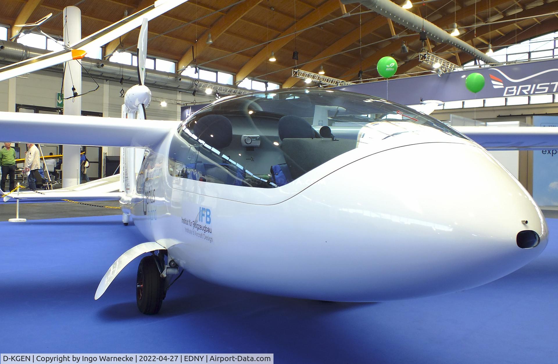 D-KGEN, 2011 Akaflieg Stuttgart e-Genius C/N 01, Akaflieg Stuttgart e-Genius hybrid powered by Mercedes-Benz OM660 diesel and an electric Motor, at the AERO 2022, Friedrichshafen