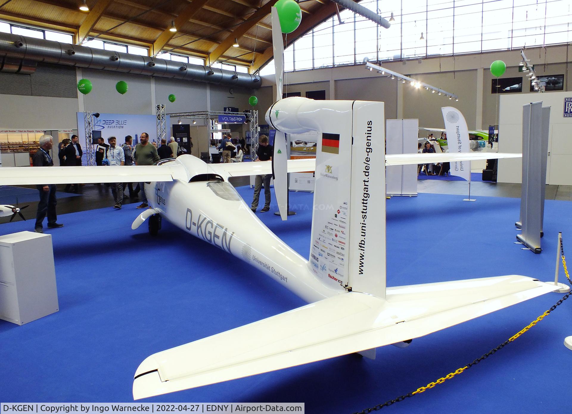 D-KGEN, 2011 Akaflieg Stuttgart e-Genius C/N 01, Akaflieg Stuttgart e-Genius hybrid powered by Mercedes-Benz OM660 diesel and an electric Motor, at the AERO 2022, Friedrichshafen