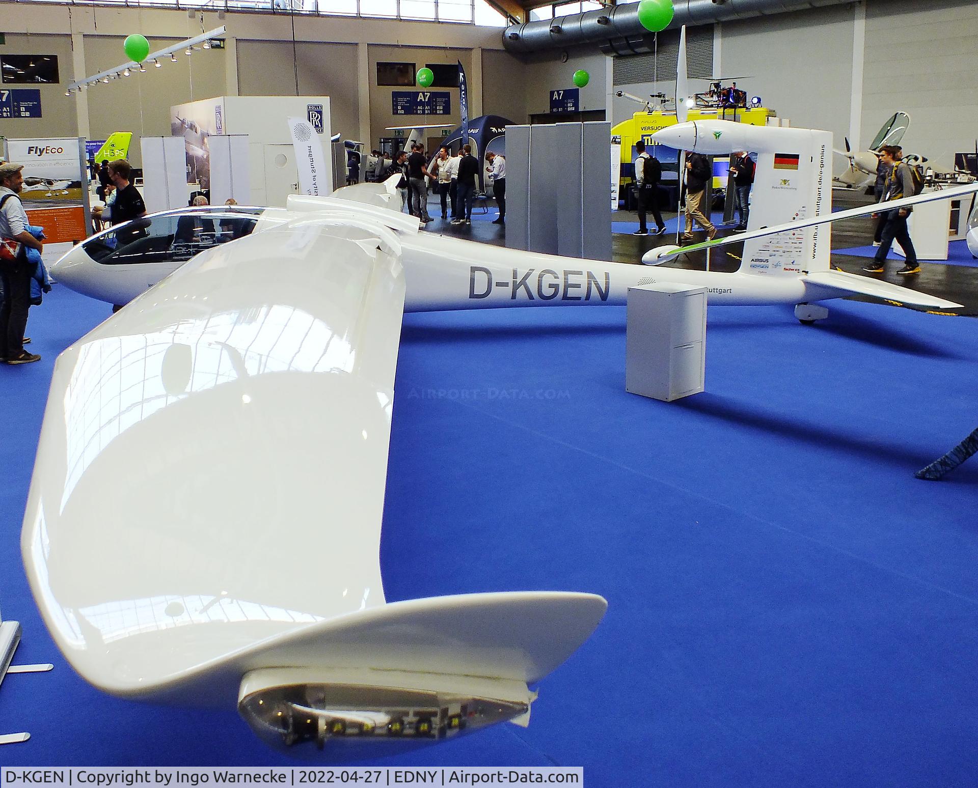 D-KGEN, 2011 Akaflieg Stuttgart e-Genius C/N 01, Akaflieg Stuttgart e-Genius hybrid powered by Mercedes-Benz OM660 diesel and an electric Motor, at the AERO 2022, Friedrichshafen