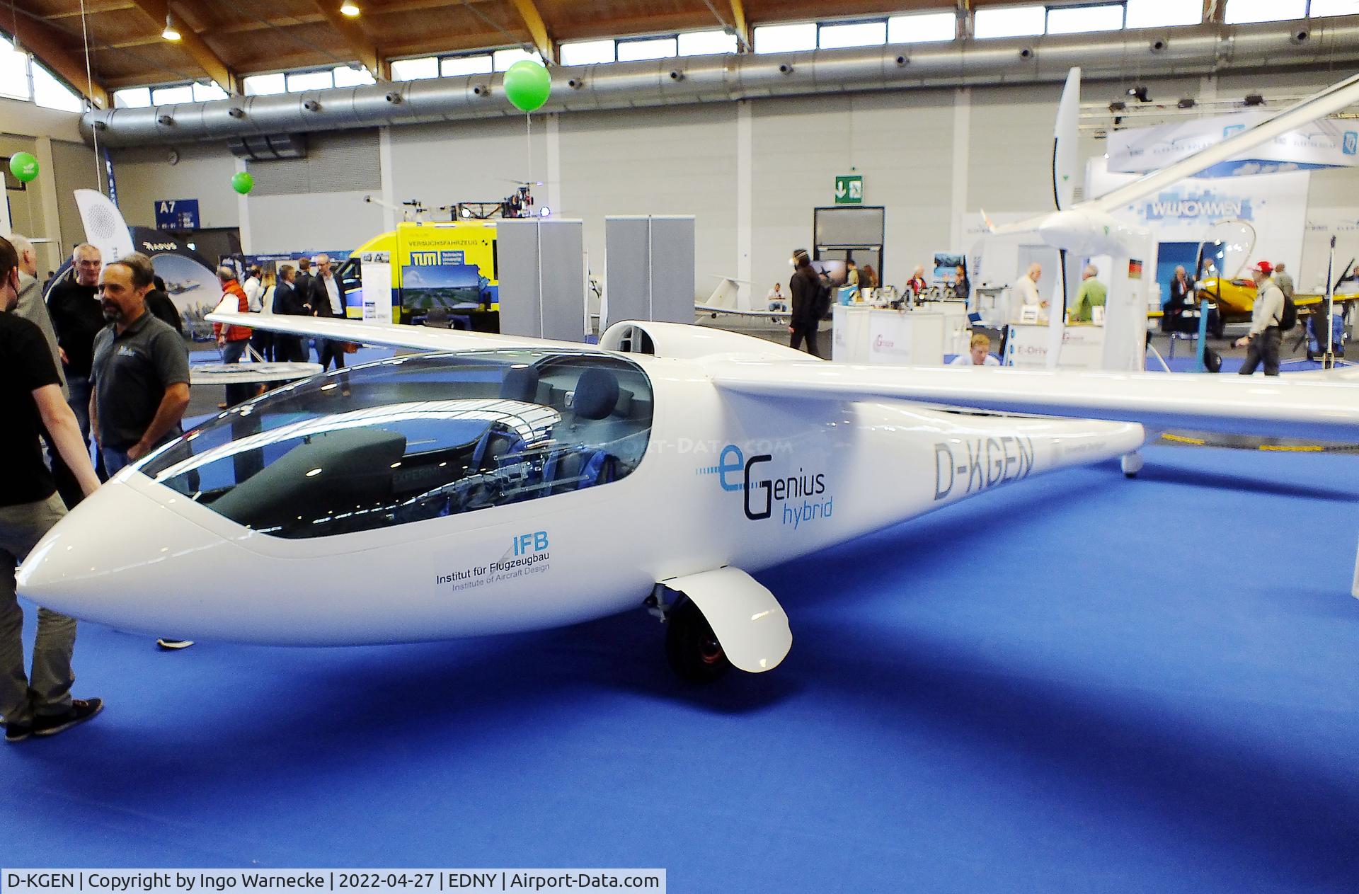 D-KGEN, 2011 Akaflieg Stuttgart e-Genius C/N 01, Akaflieg Stuttgart e-Genius hybrid powered by Mercedes-Benz OM660 diesel and an electric Motor, at the AERO 2022, Friedrichshafen