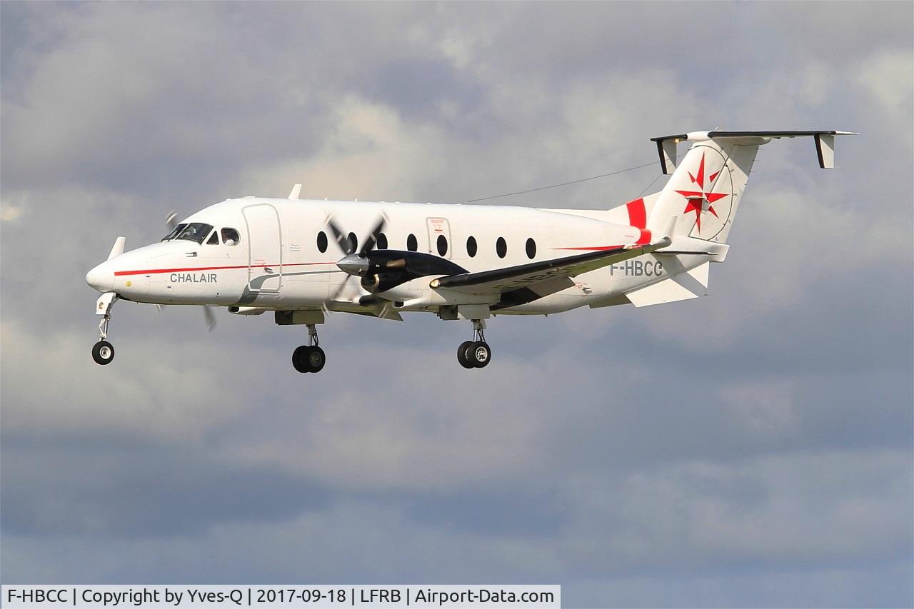 F-HBCC, 1999 Beech 1900D C/N UE-350, Beech 1900D, On final rwy 25L, Brest-Bretagne Airport (LFRB-BES)