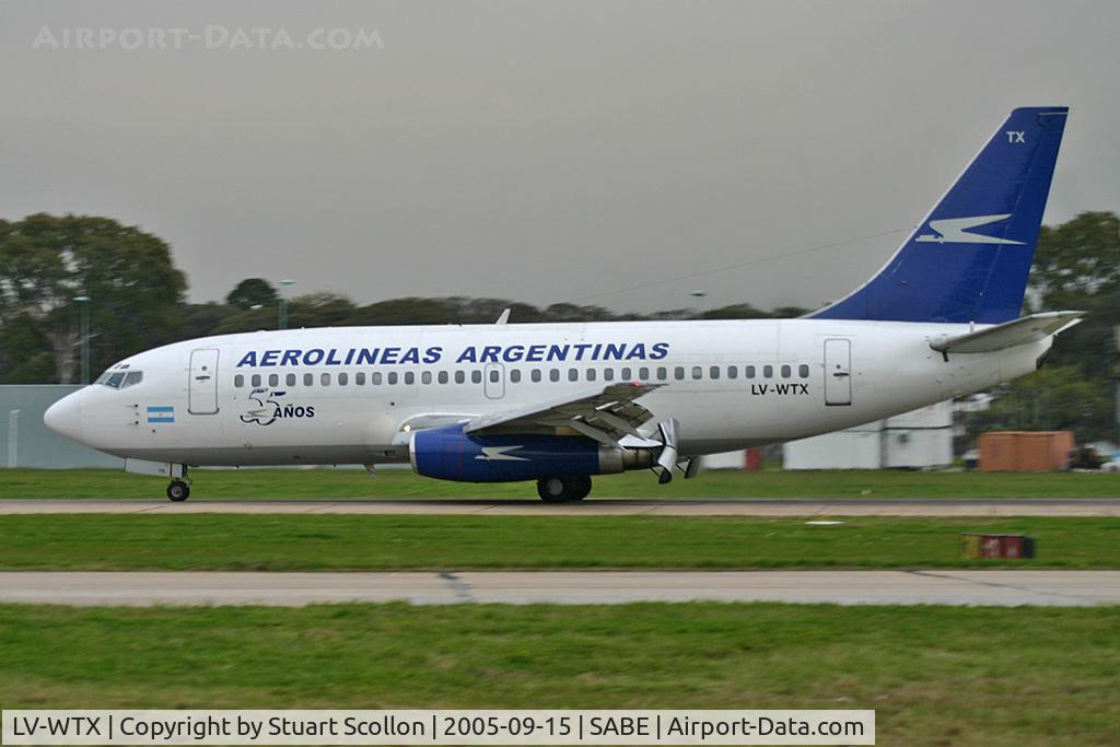 LV-WTX, 1971 Boeing 737-281 C/N 20561, Aerolineas