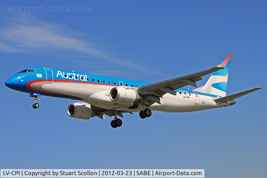 LV-CPI, Embraer 190AR (ERJ-190-100IGW) C/N 19000457, Austral
