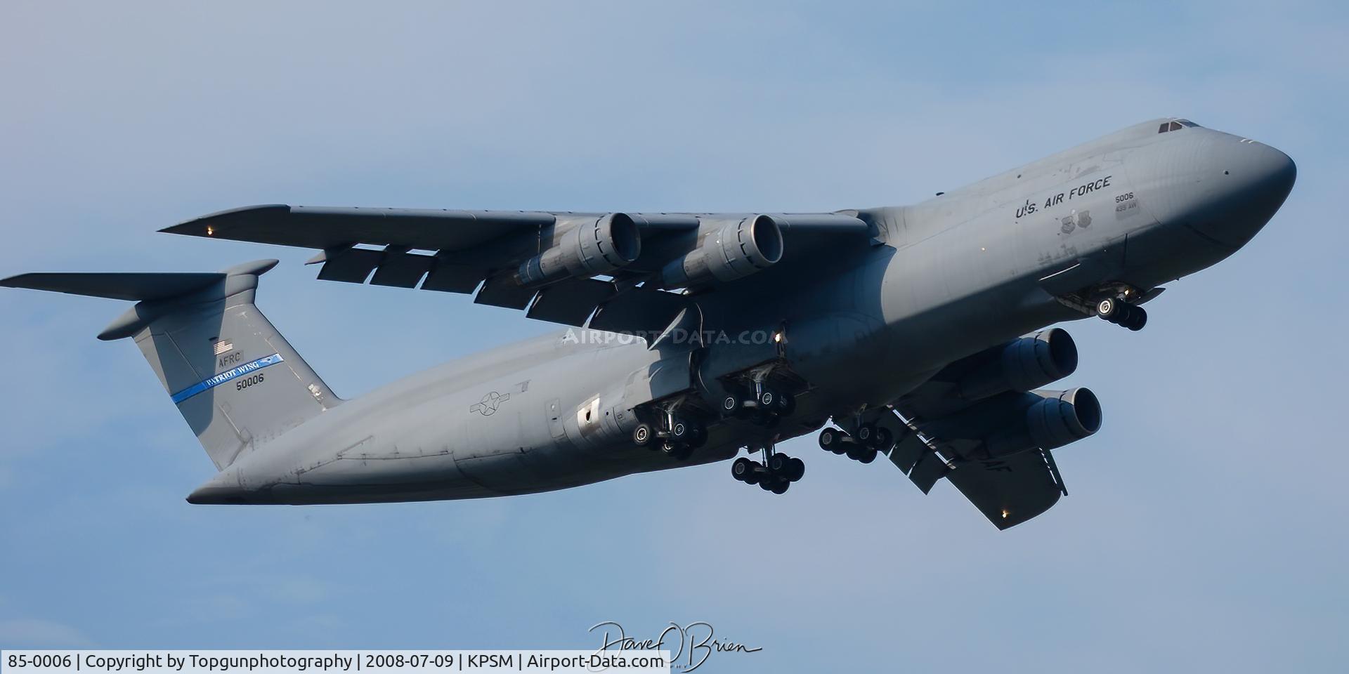 85-0006, 1985 Lockheed C-5B Galaxy C/N 500-0092, RODD21
439th AW