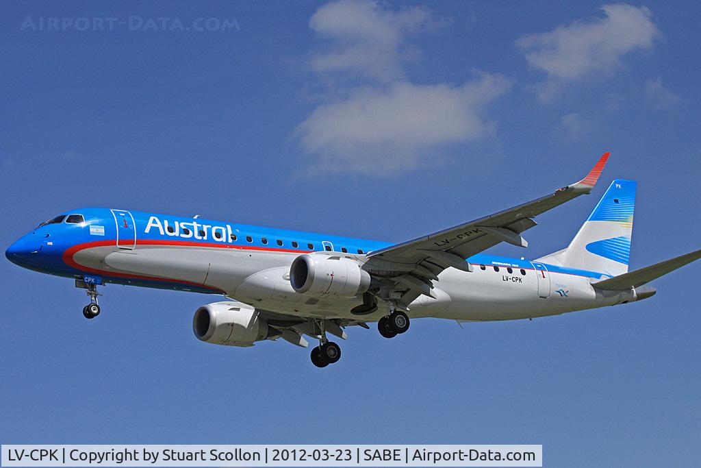 LV-CPK, 2011 Embraer E190ar C/N 19000474, PLUNA