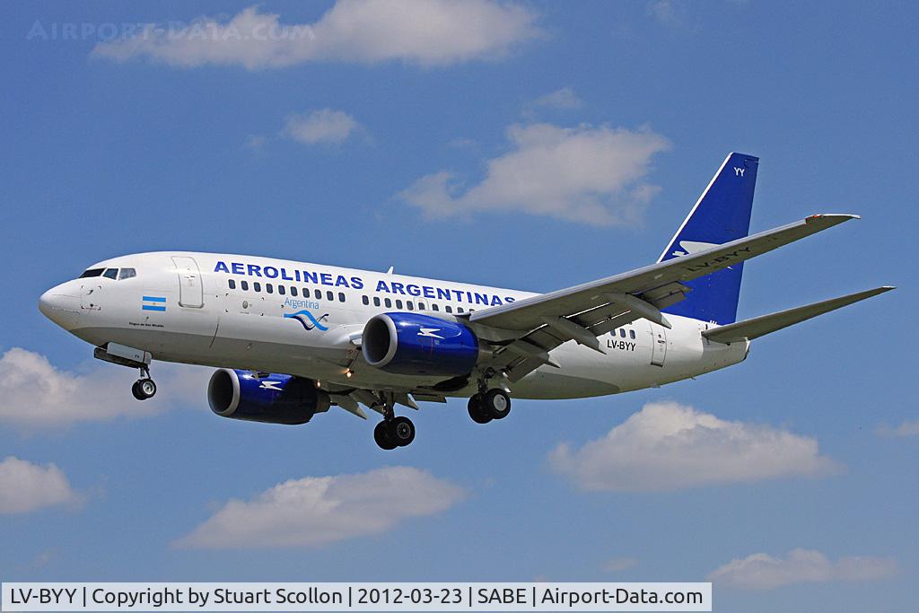 LV-BYY, 2009 Boeing 737-7BD C/N 33938, Aerolinas