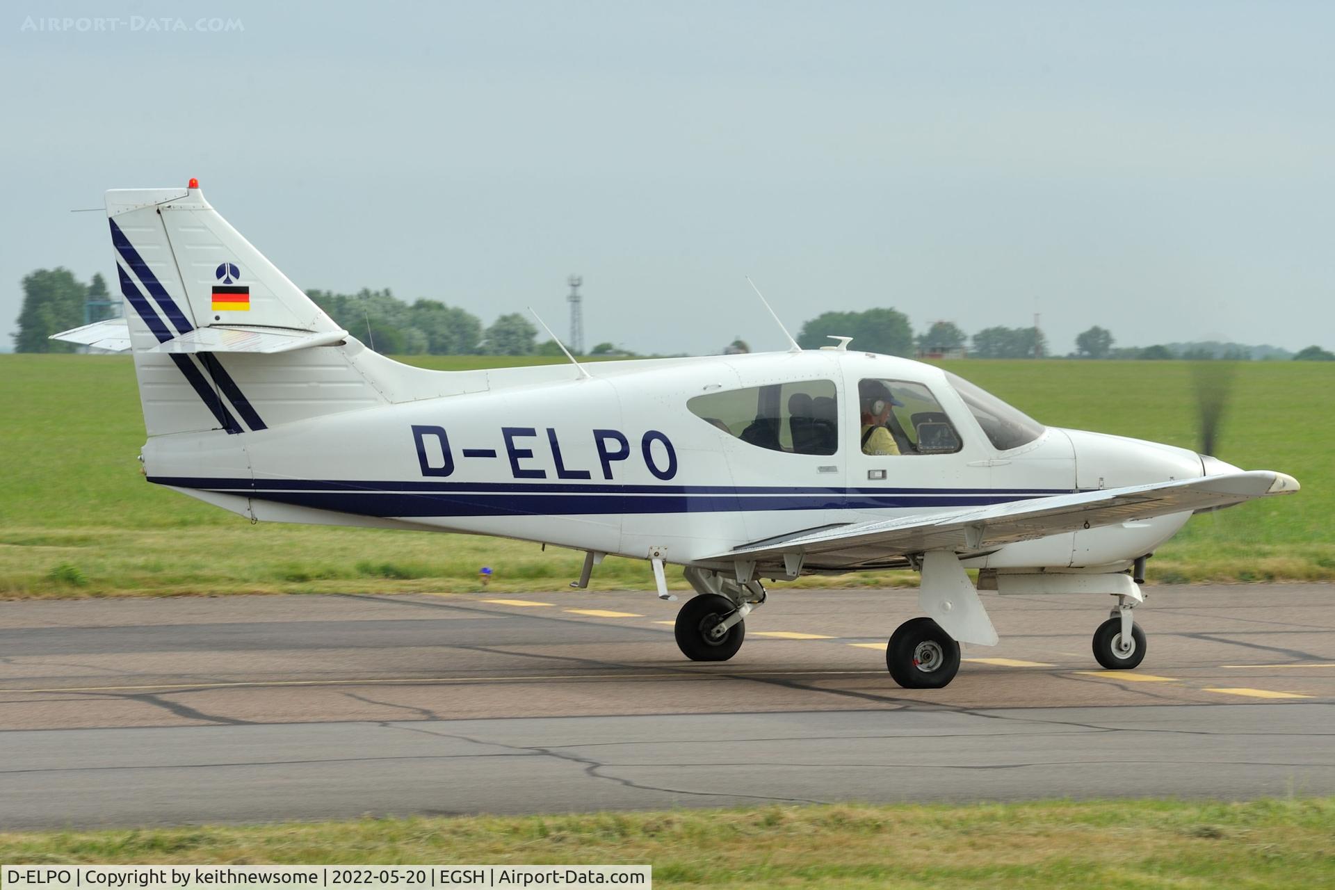 D-ELPO, 1976 Rockwell Commander 112B Hot Shot C/N 530, Leaving Norwich.