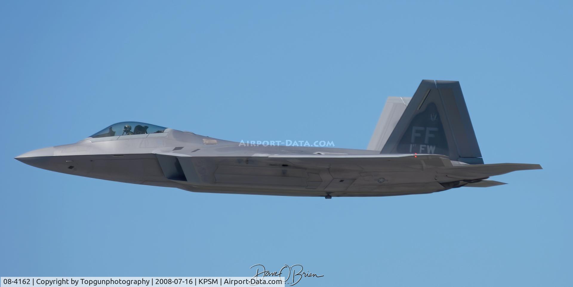 08-4162, Lockheed Martin F-22A Raptor C/N 4162, RAPTOR11 off of Pease heading home to Langley