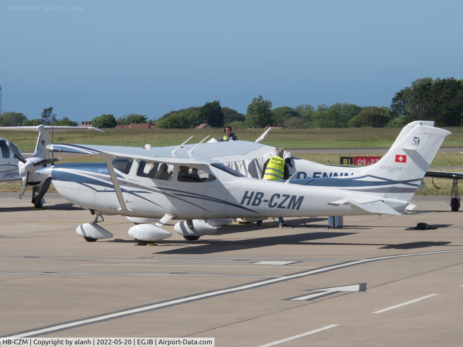 HB-CZM, 2007 Cessna T182T Turbo Skylane C/N T18208784, Recently arrived in Guernsey from Jersey on tour