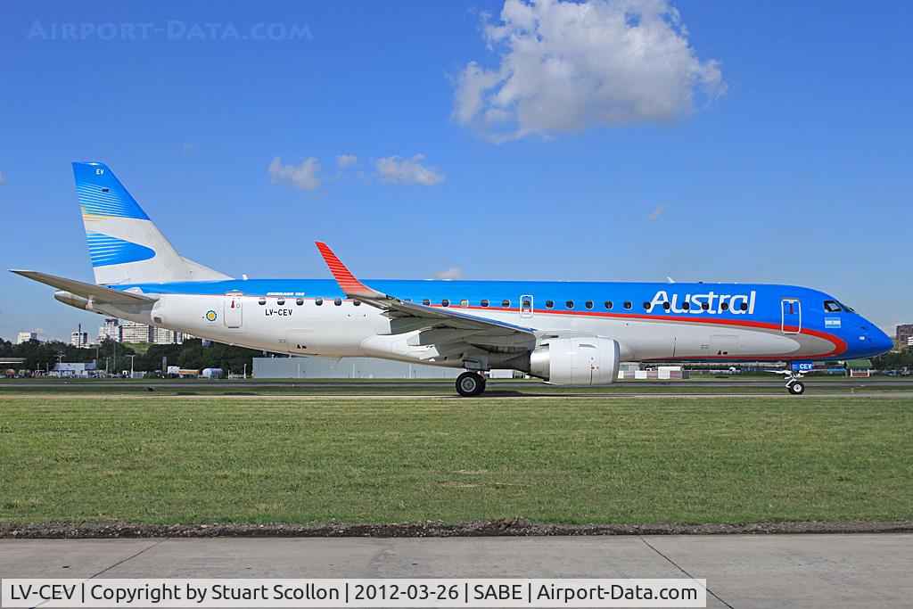 LV-CEV, 2010 Embraer 190AR (ERJ-190-100IGW) C/N 19000390, Austral