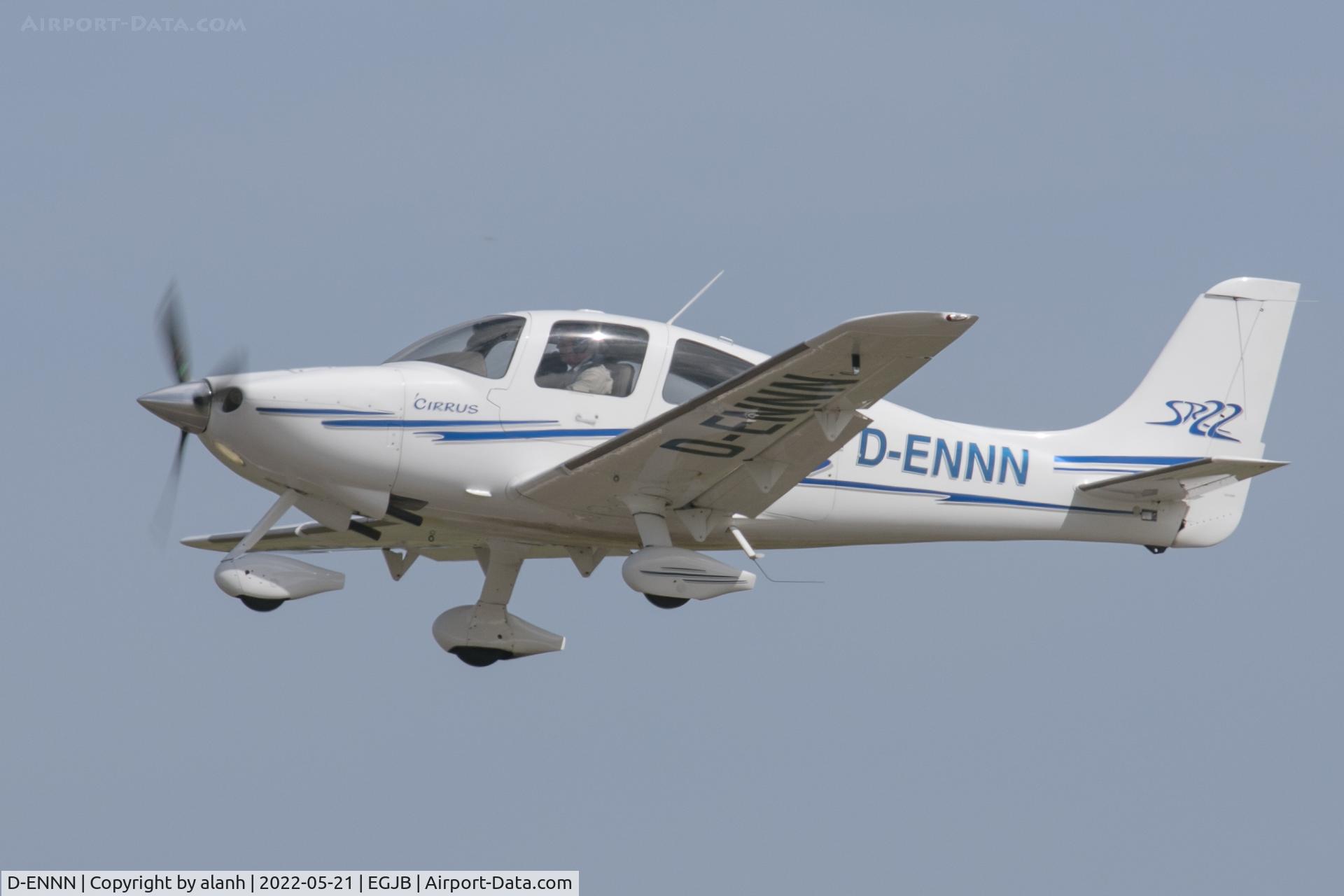 D-ENNN, 2003 Cirrus SR22 C/N 0588, Departing Guernsey from 27 for Alderney