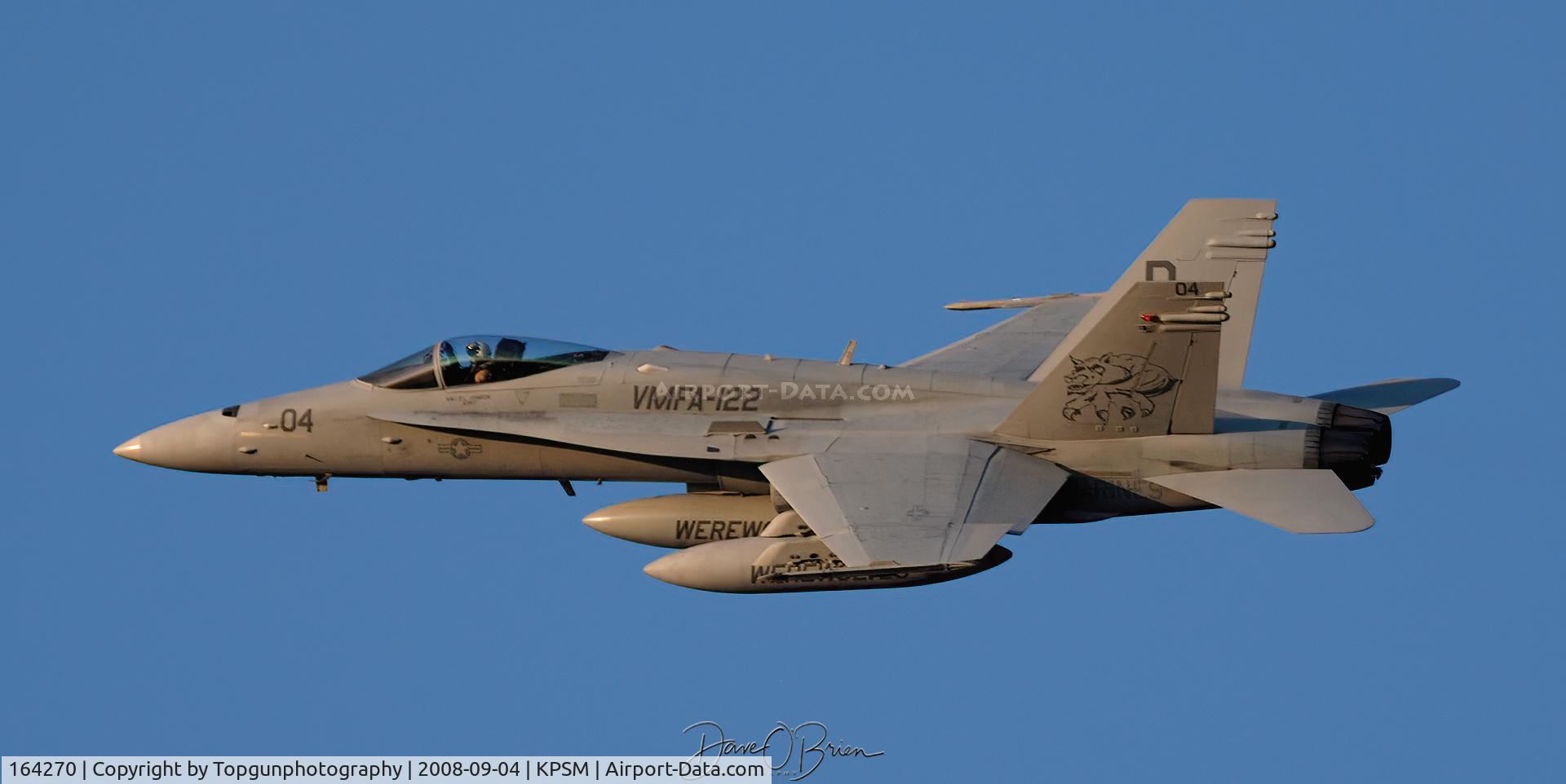 164270, 1991 McDonnell Douglas F/A-18C Hornet C/N 1033/C248, Mazda 52 flexing east