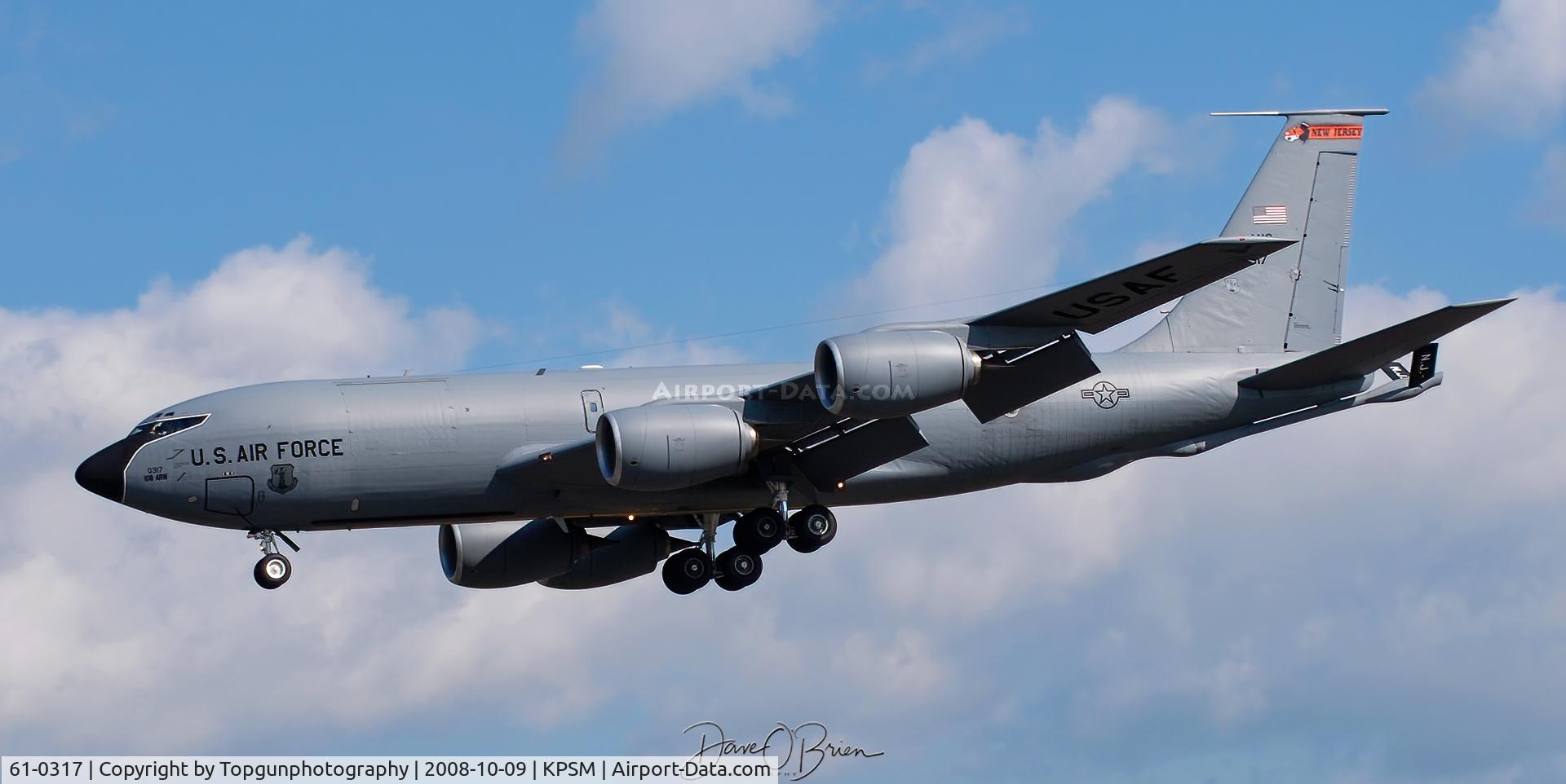 61-0317, 1961 Boeing KC-135R Stratotanker C/N 18224, TOPCAT41  Heavy working RW34