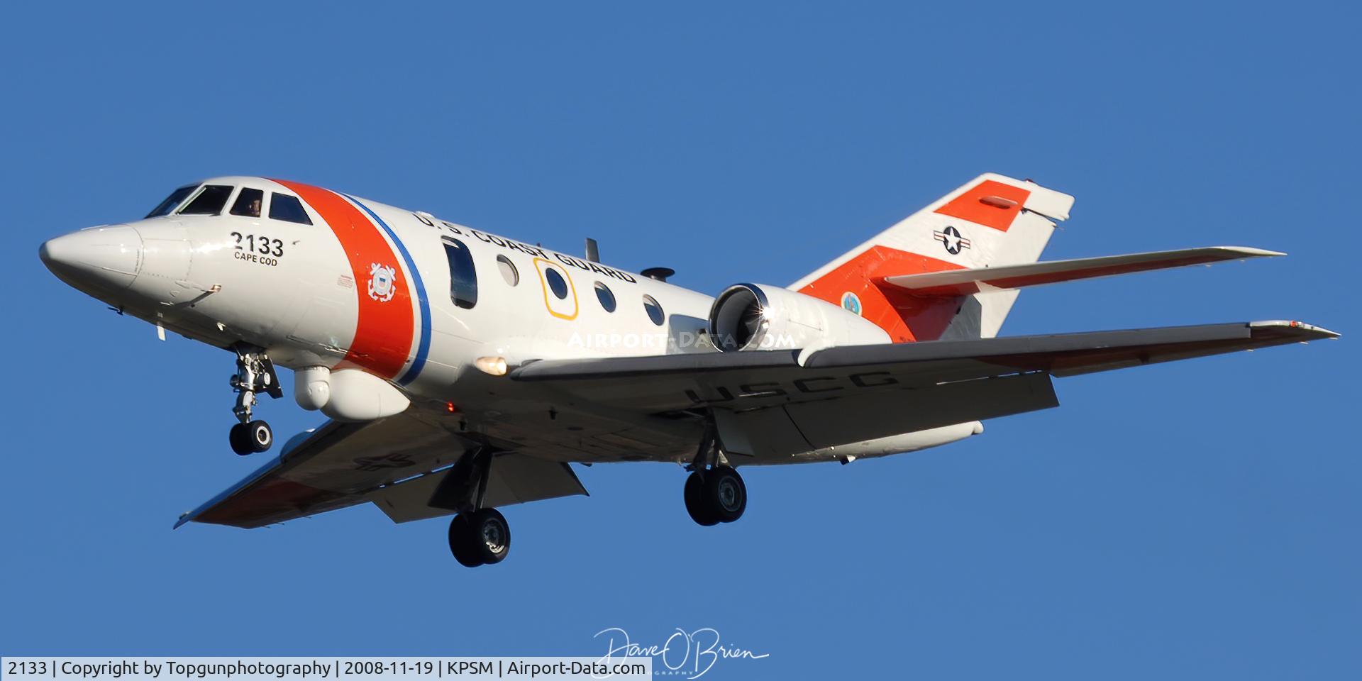 2133, Dassault HU-25C Guardian C/N 456, USCG Falcon out of Cape Cod, MA