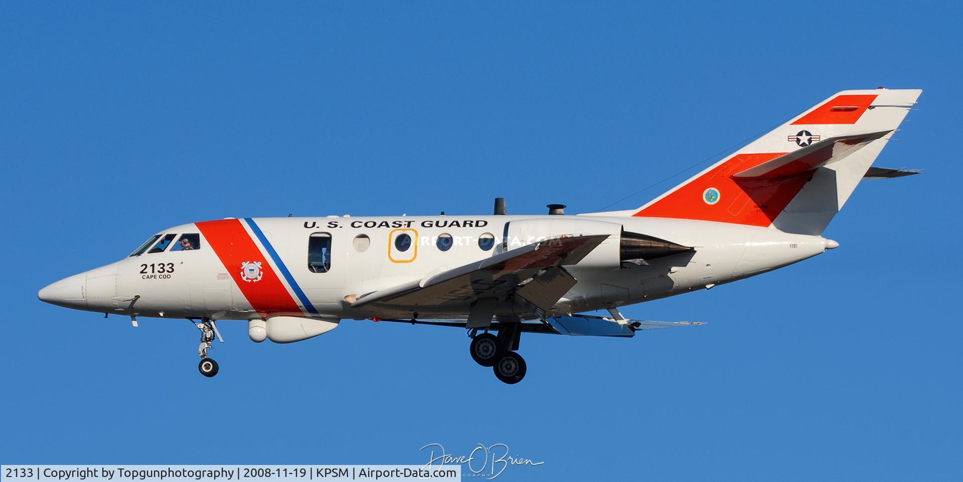 2133, Dassault HU-25C Guardian C/N 456, Coast Guard Falcon working RW34