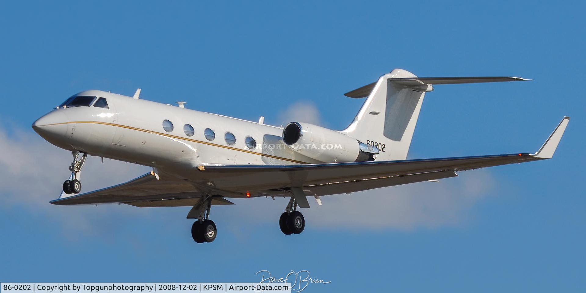 86-0202, 1985 Grumman C-20B Gulfstream III C/N 468, SAM21 working RW34
