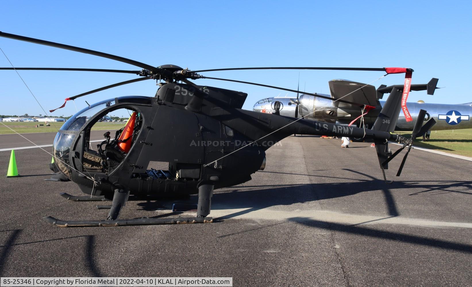 85-25346, 1985 Hughes McDonnell Douglas AH-6F Defender C/N 0162E, Sun N Fun 2022