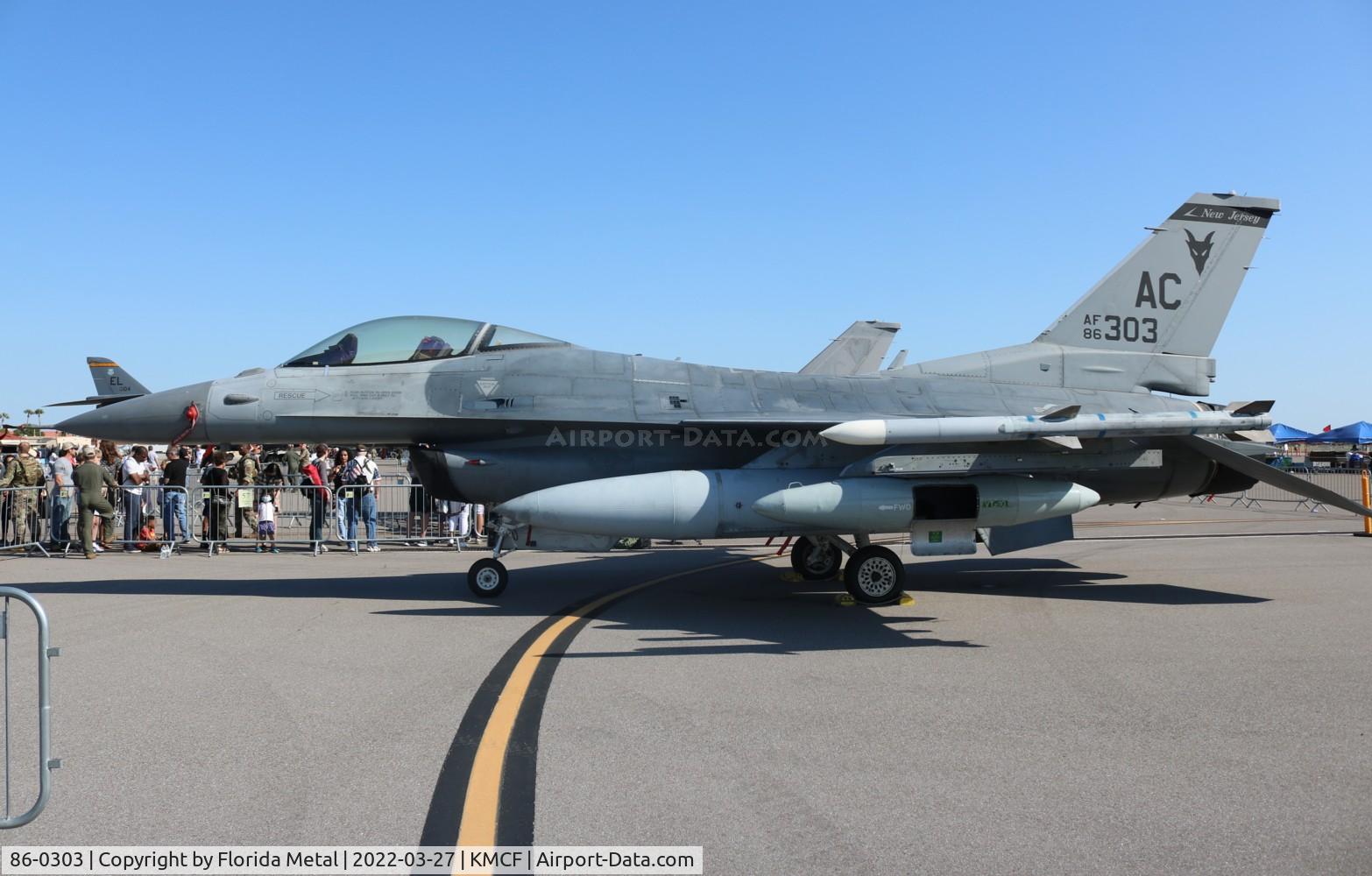 86-0303, General Dynamics F-16C Fighting Falcon C/N 5C-409, MacDill Airfest 2022