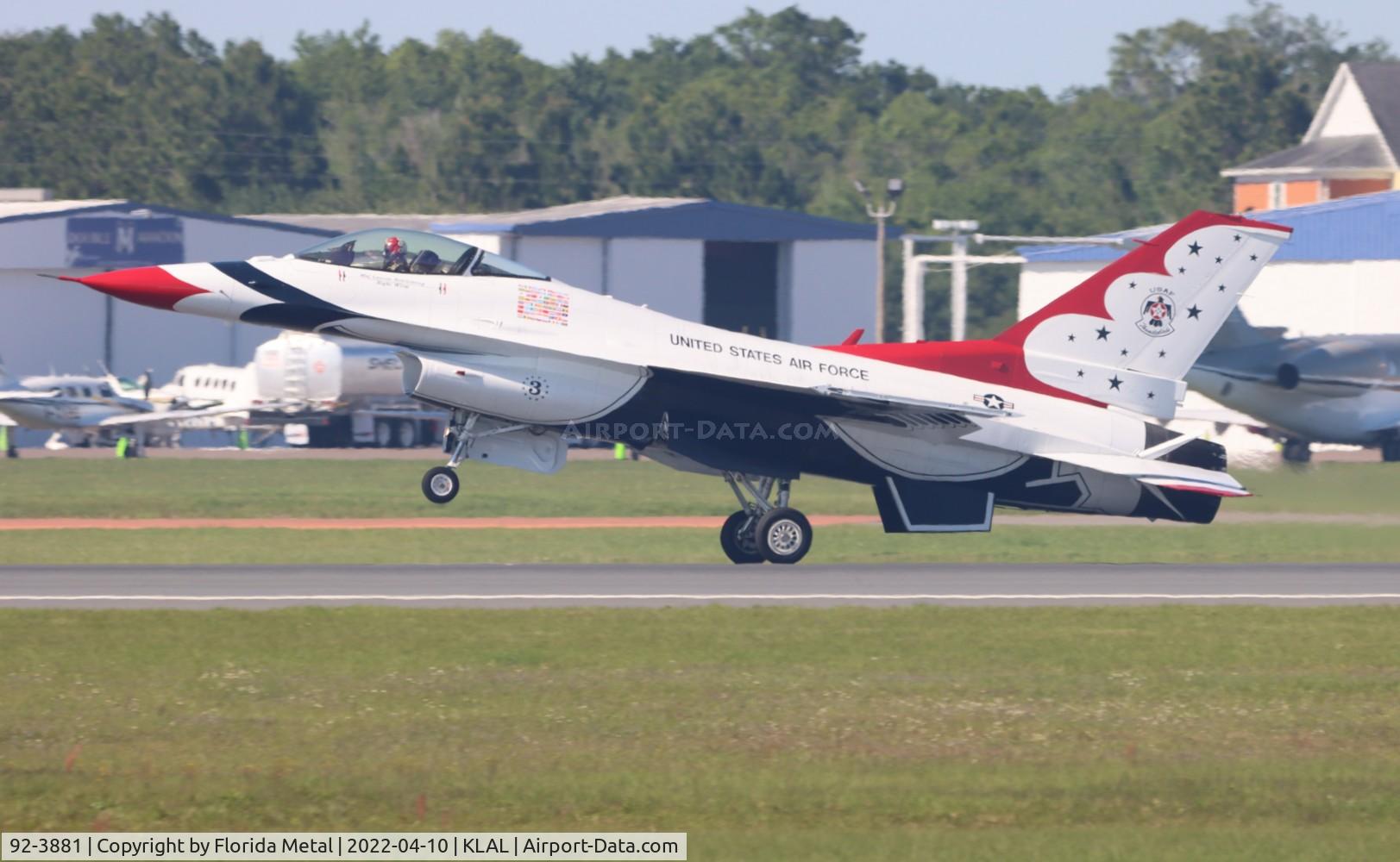 92-3881, 1992 General Dynamics F-16C Fighting Falcon C/N CC-123, Sun N Fun 2022