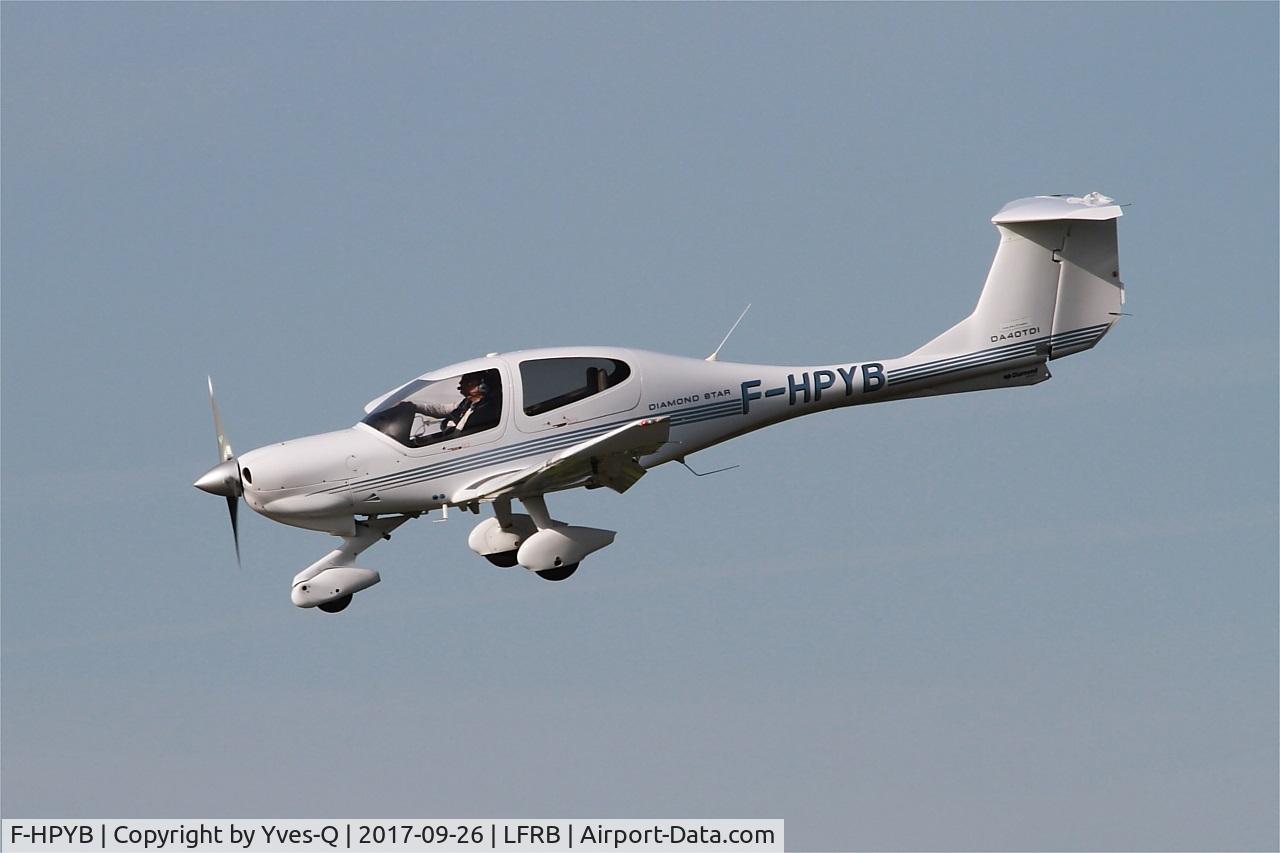 F-HPYB, 2012 Diamond DA-40 Diamond Star Diamond Star C/N DA-289, Diamond DA-40 Diamond Star, On final rwy 25L, Brest-Bretagne airport (LFRB-BES)