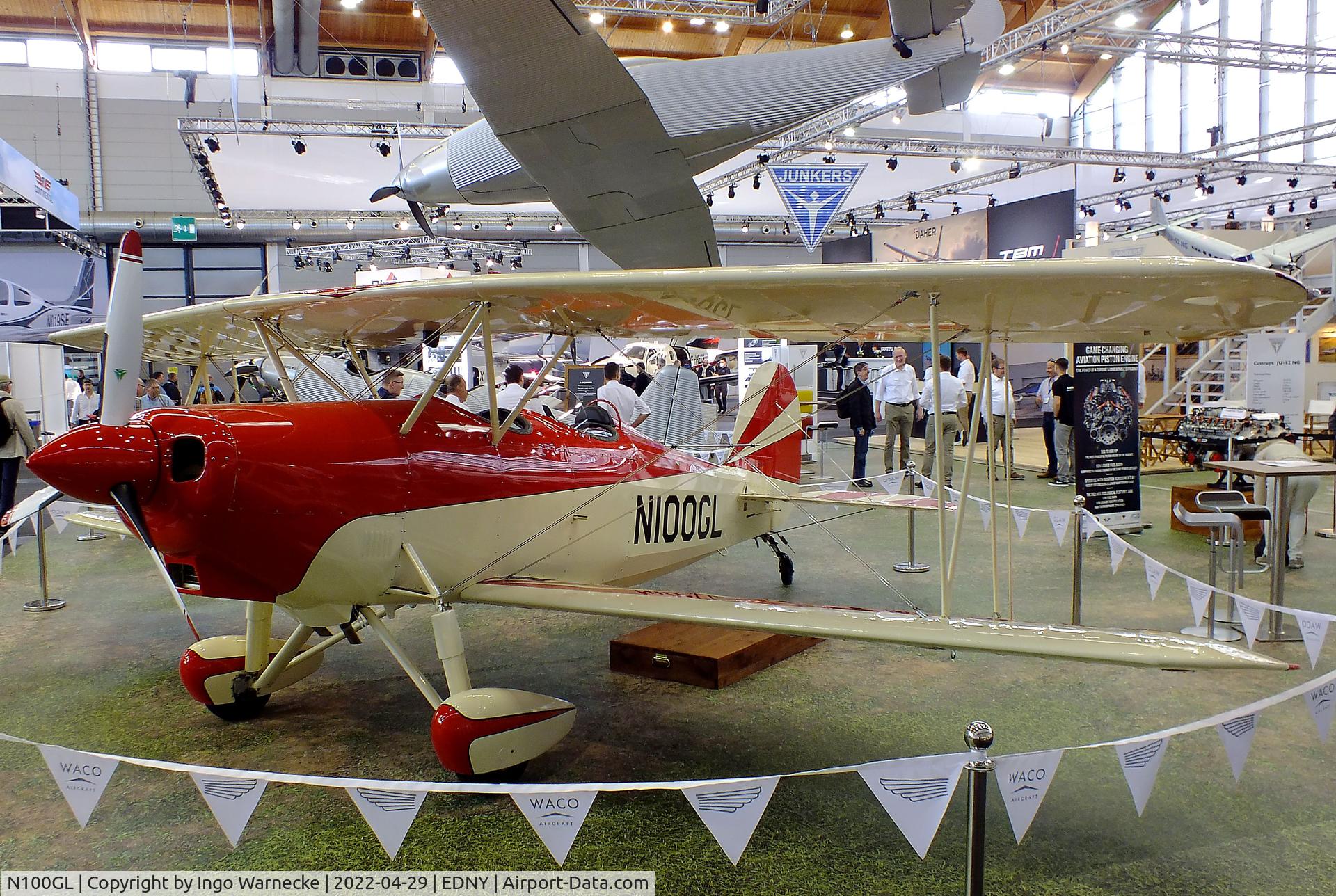 N100GL, 2021 Waco Classic Aircraft 2T-1A-2 C/N 1215, Waco Classic Aircraft Great Lakes 2T-1A-2 Sport Trainer at the AERO 2022, Friedrichshafen