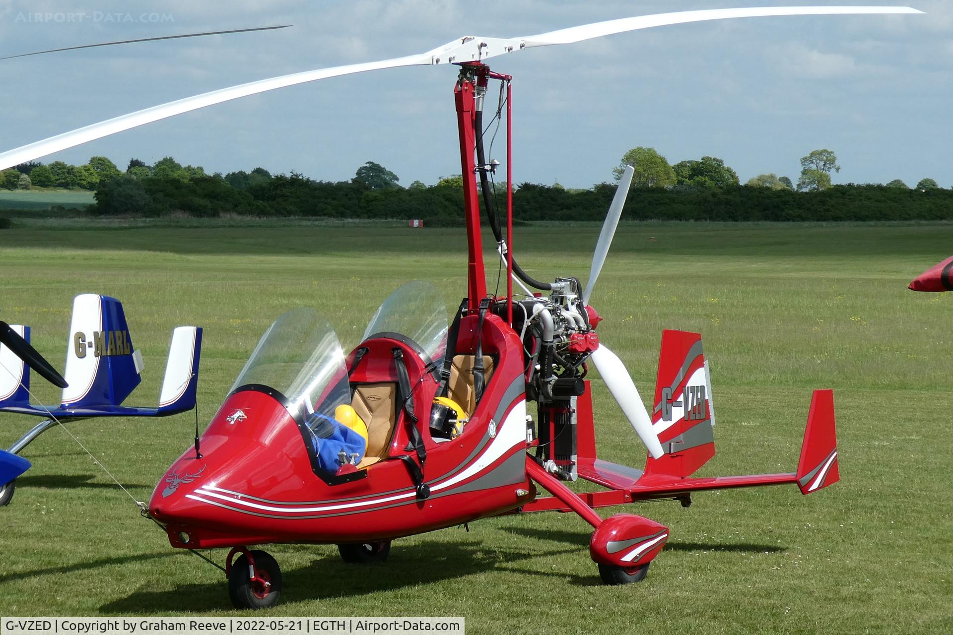 G-VZED, 2018 Magni Gyro M-16C Tandem Trainer C/N 16-18-1314, Parked at Old Warden.