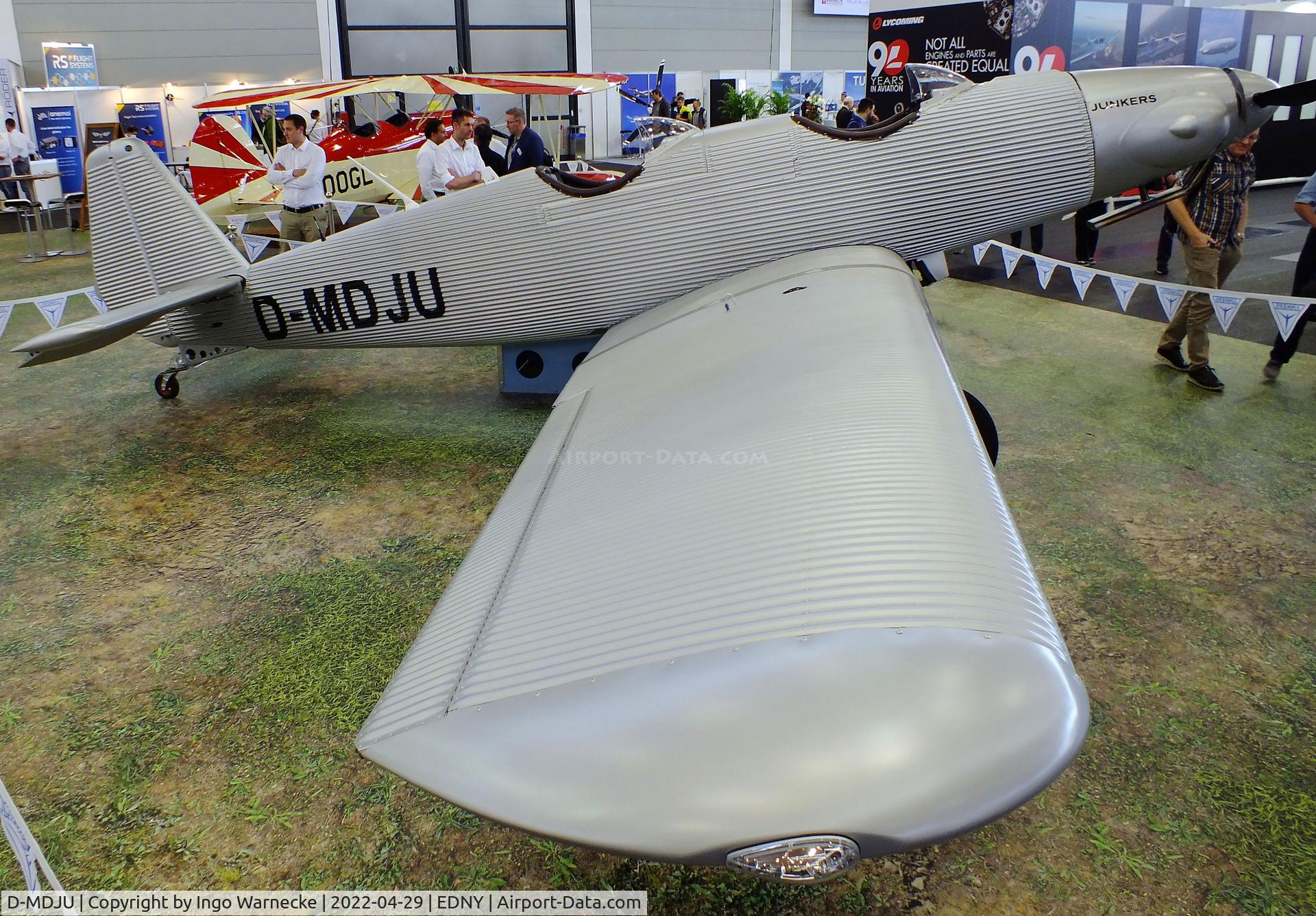 D-MDJU, 2021 Junkers Flugzeugwerke AG A50ci Replica C/N 001, Junkers Flugzeugwerke A 50 ci Junior replica at the AERO 2022, Friedrichshafen