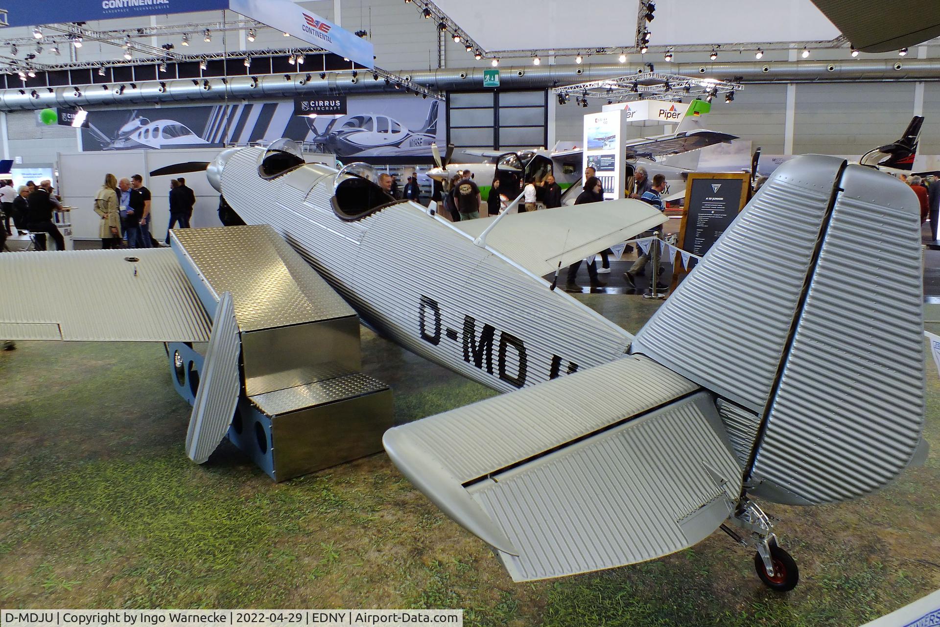 D-MDJU, 2021 Junkers Flugzeugwerke AG A50ci Replica C/N 001, Junkers Flugzeugwerke A 50 ci Junior replica at the AERO 2022, Friedrichshafen
